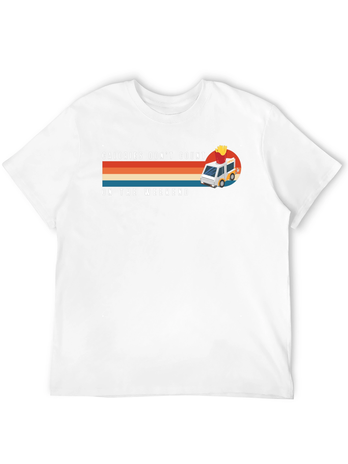 Calories Dont Count Weekend Black Graphic Tee