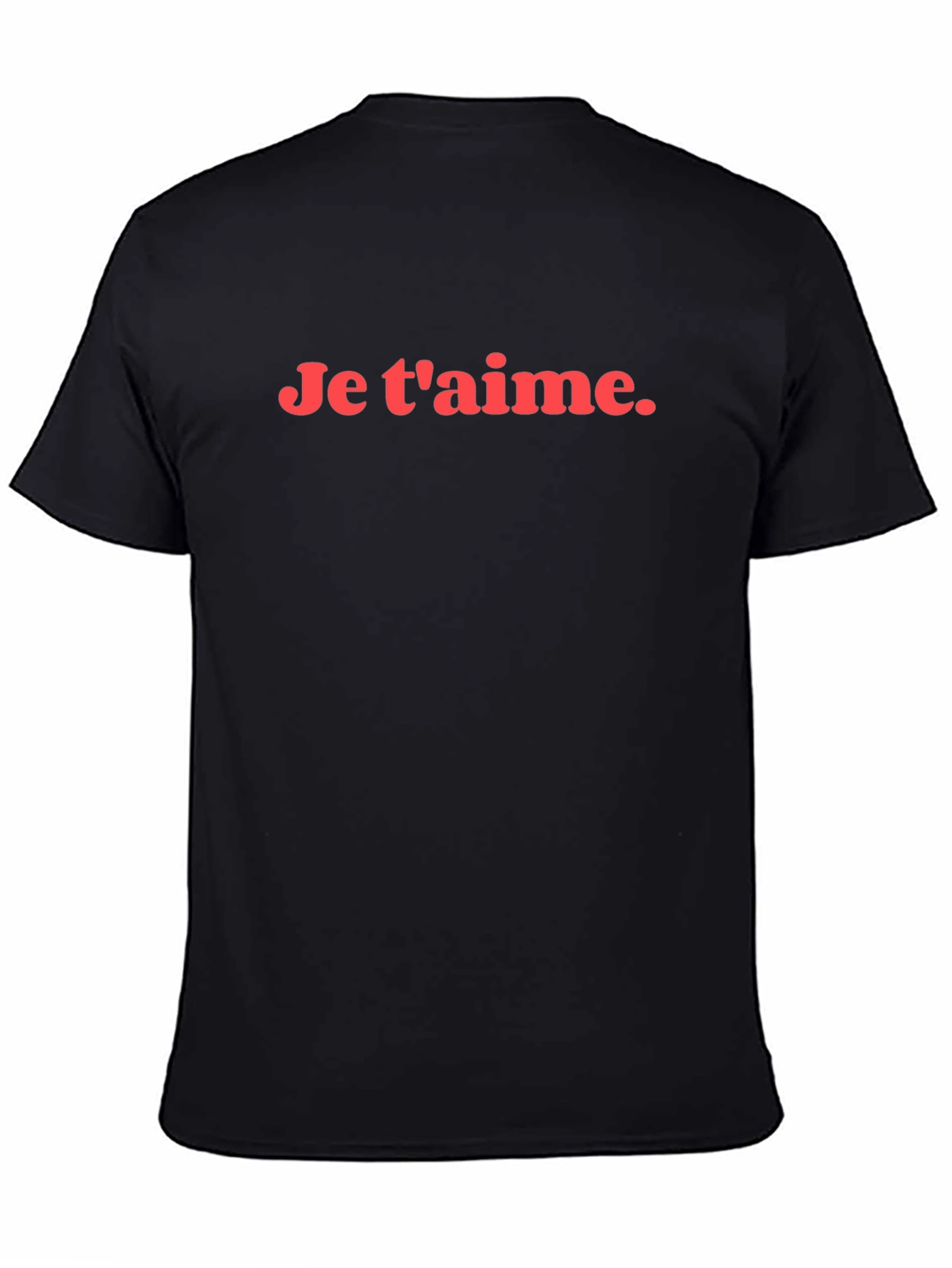 Je taime Graphic Tee - Black Casual T-Shirt