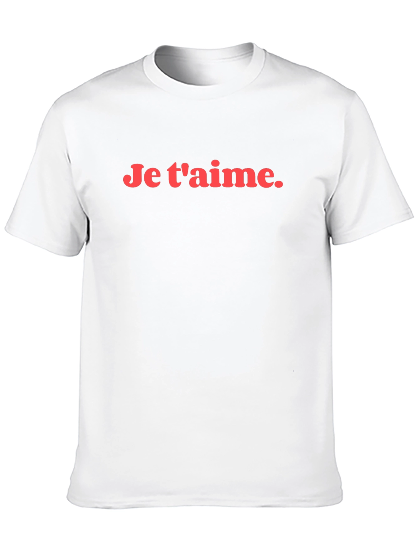 Je taime Graphic Tee - Black Casual T-Shirt