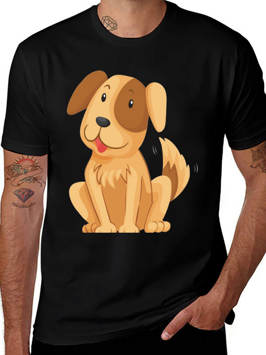 Cute Cartoon Dog Graphic T-Shirt