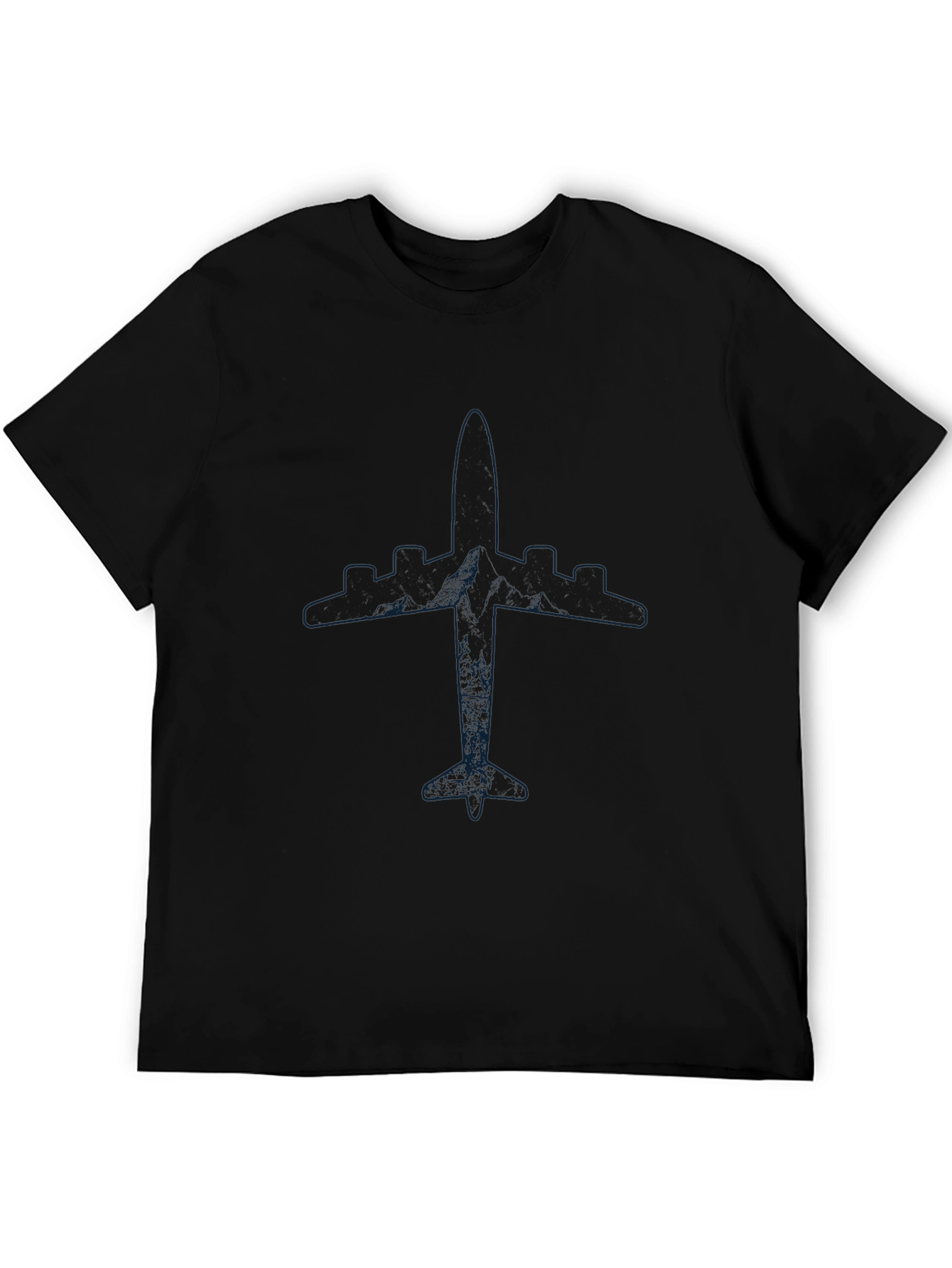 Airplane Graphic Tee - Mens Black T-Shirt