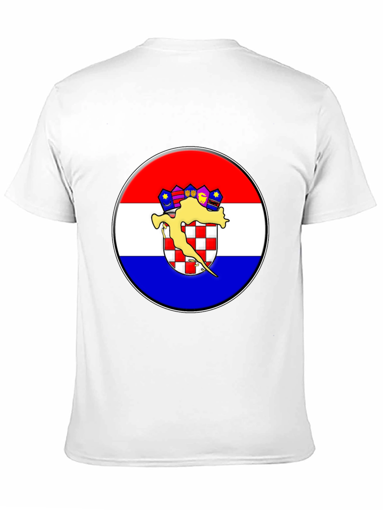 Croatian Flag Graphic T-Shirt - Black