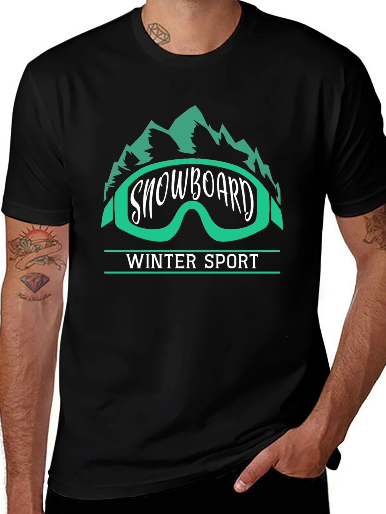 Snowboard Winter Sport Graphic Tee
