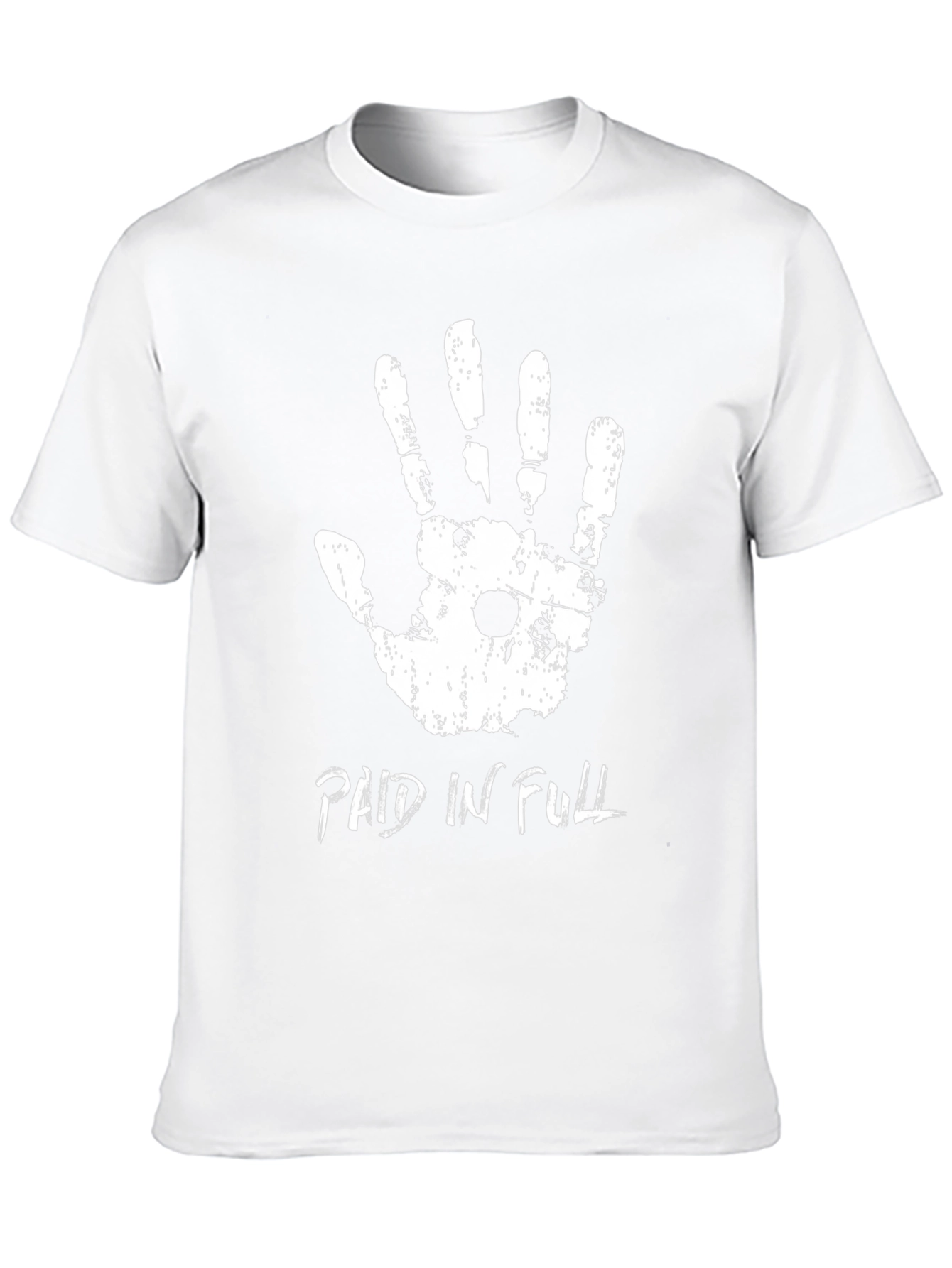 Paid In Full Handprint Graphic Black T-Shirt
