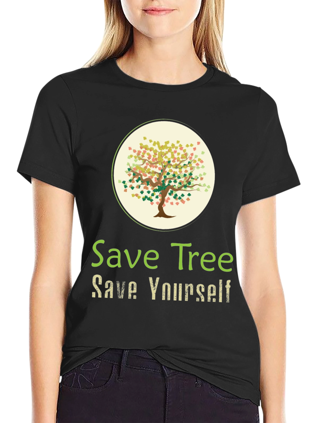 Eco-Friendly Save Tree Save Yourself Graphic Tee