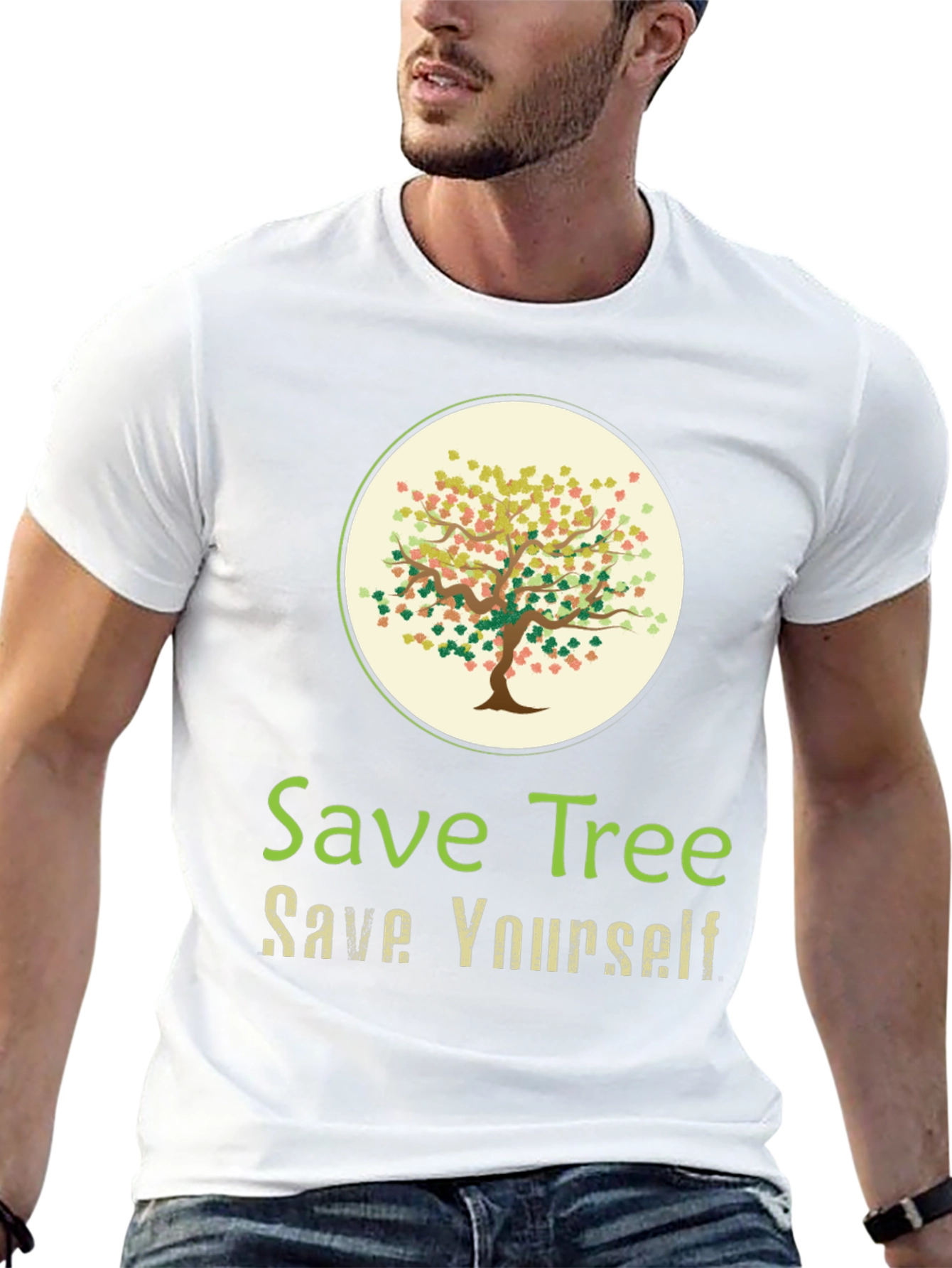 Eco-Friendly Save Tree Save Yourself Graphic Tee