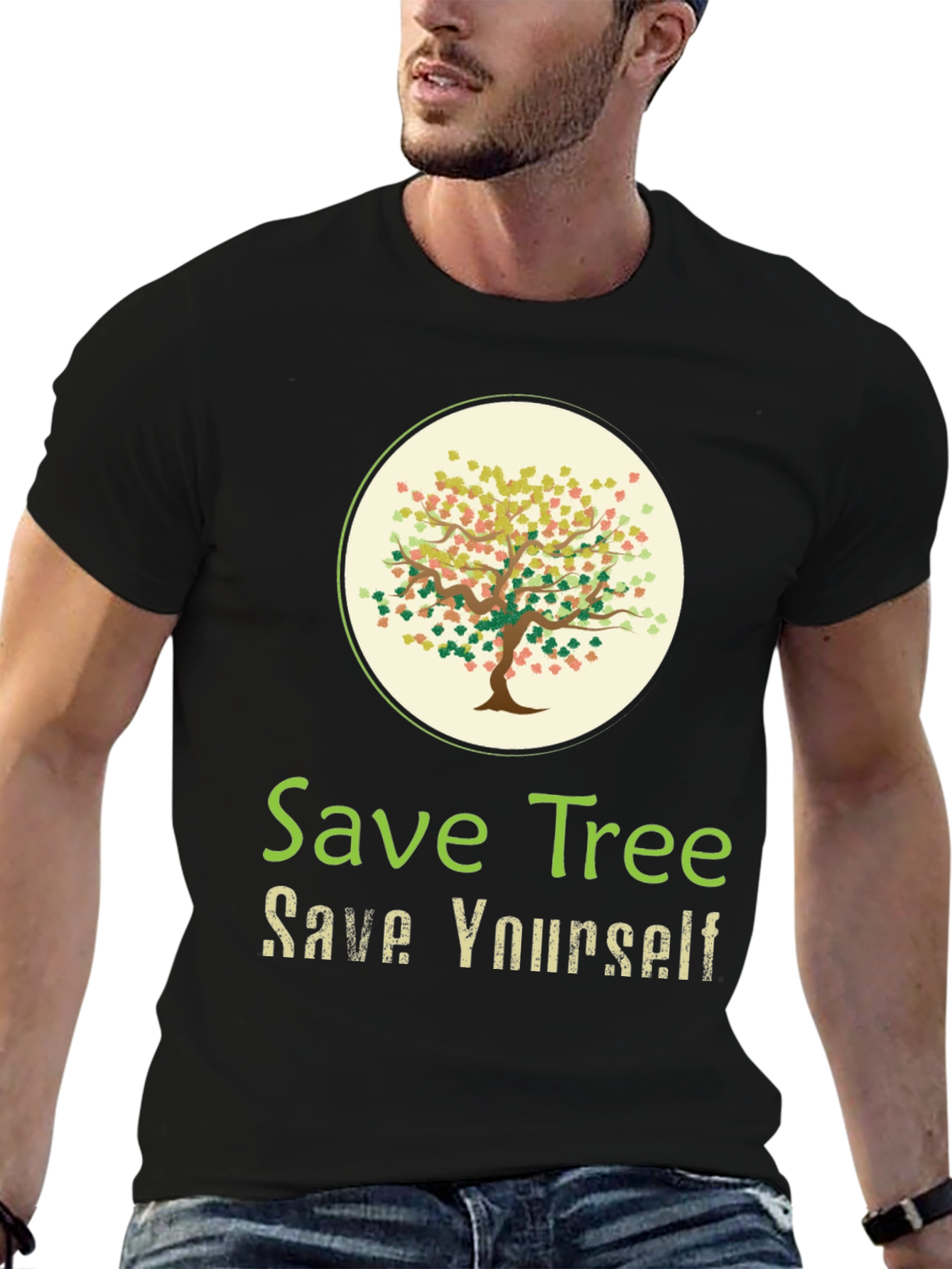 Eco-Friendly Save Tree Save Yourself Graphic Tee