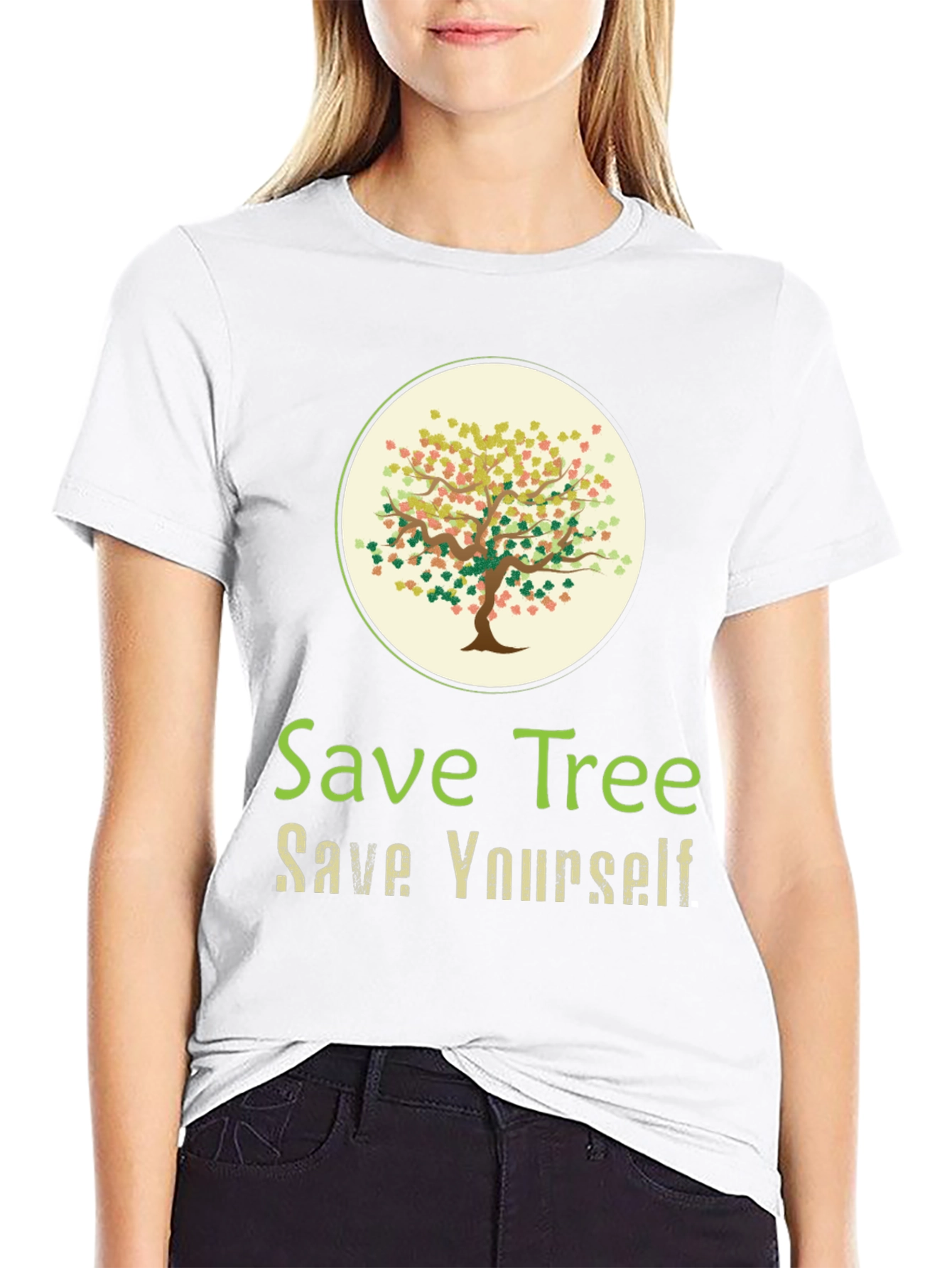 Eco-Friendly Save Tree Save Yourself Graphic Tee