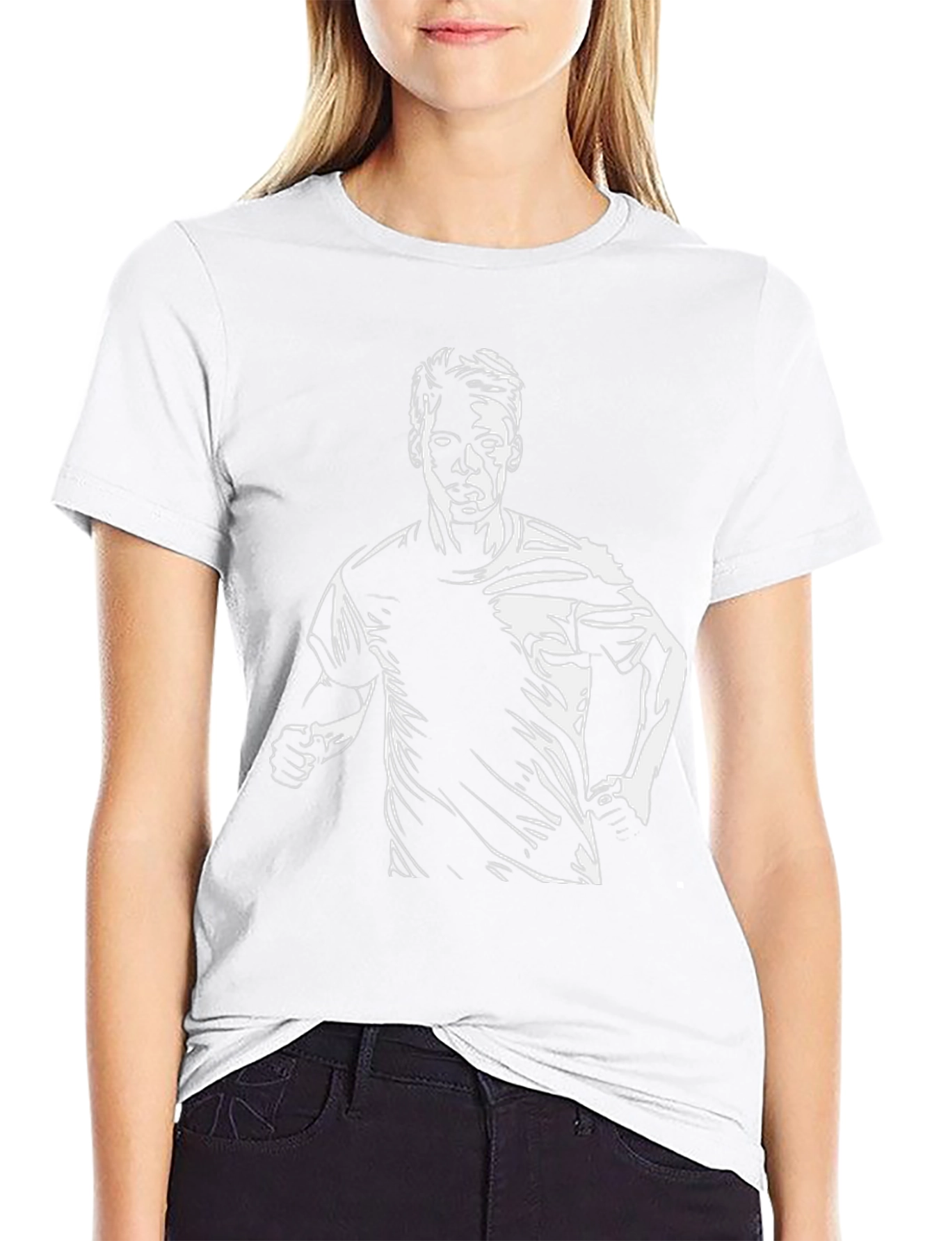 Mens Black Graphic Tee - Runner Silhouette
