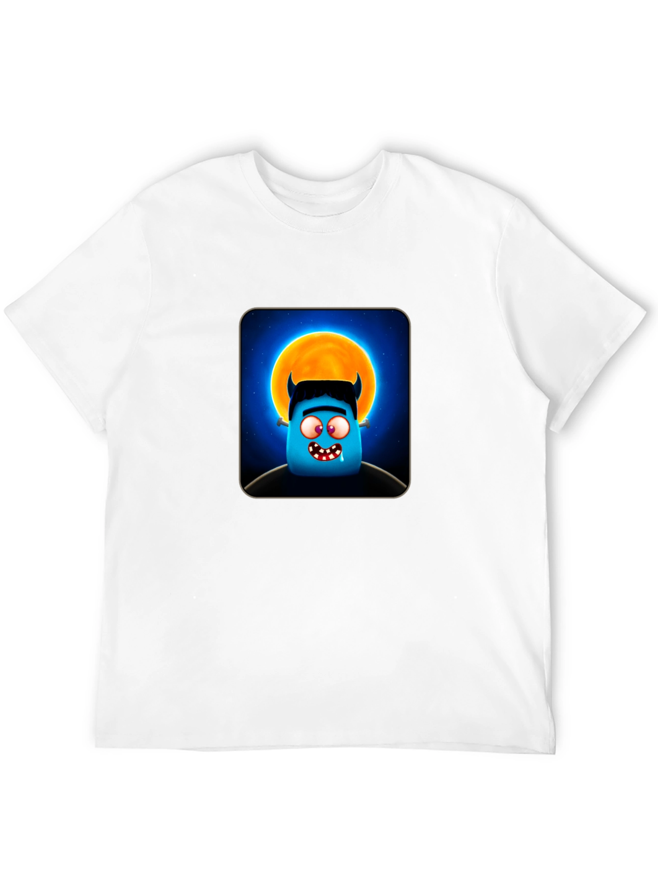Monster Moon Graphic T-Shirt - Black Cotton Tee