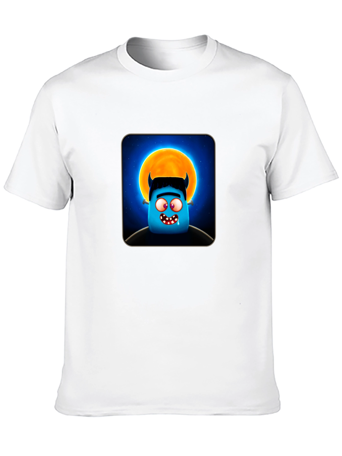 Monster Moon Graphic T-Shirt - Black Cotton Tee
