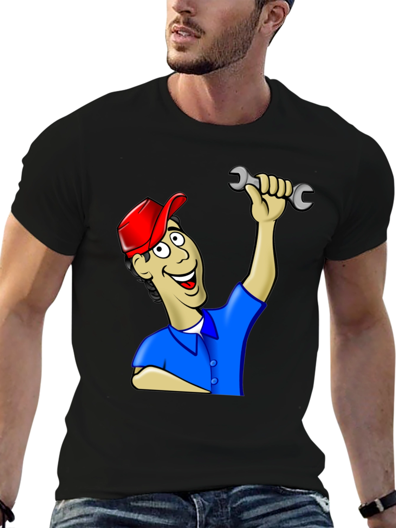 Cartoon Mechanic T-Shirt