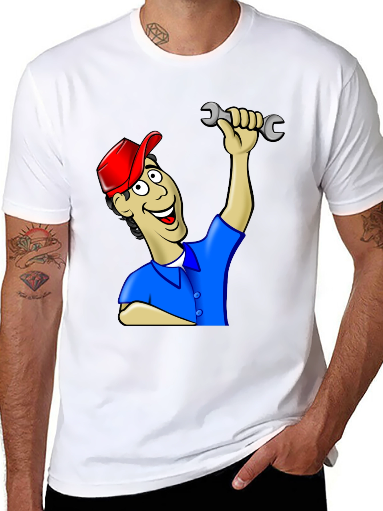 Cartoon Mechanic T-Shirt