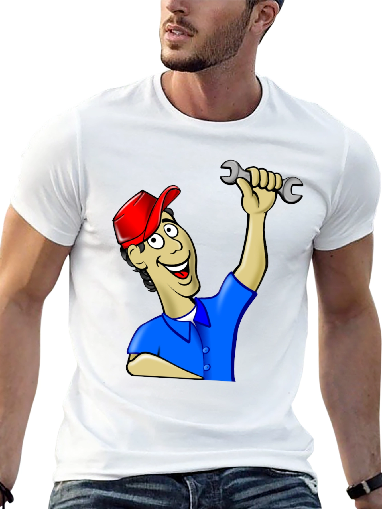 Cartoon Mechanic T-Shirt