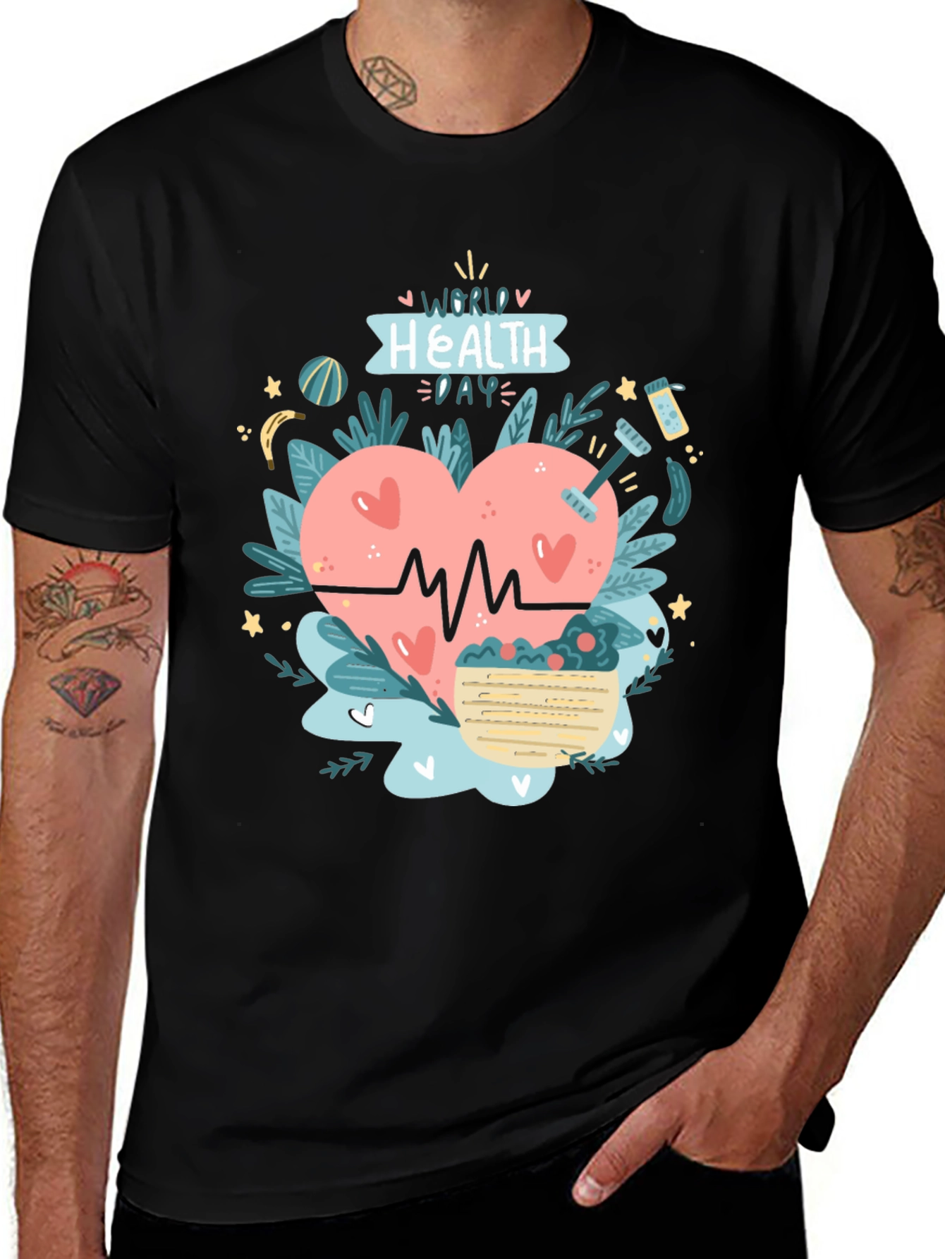 Health Day Black Tee