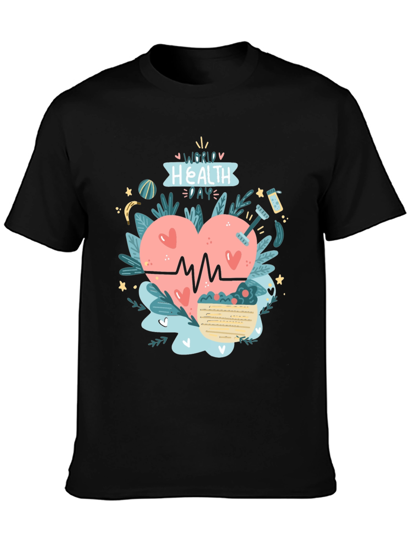 Health Day Black Tee