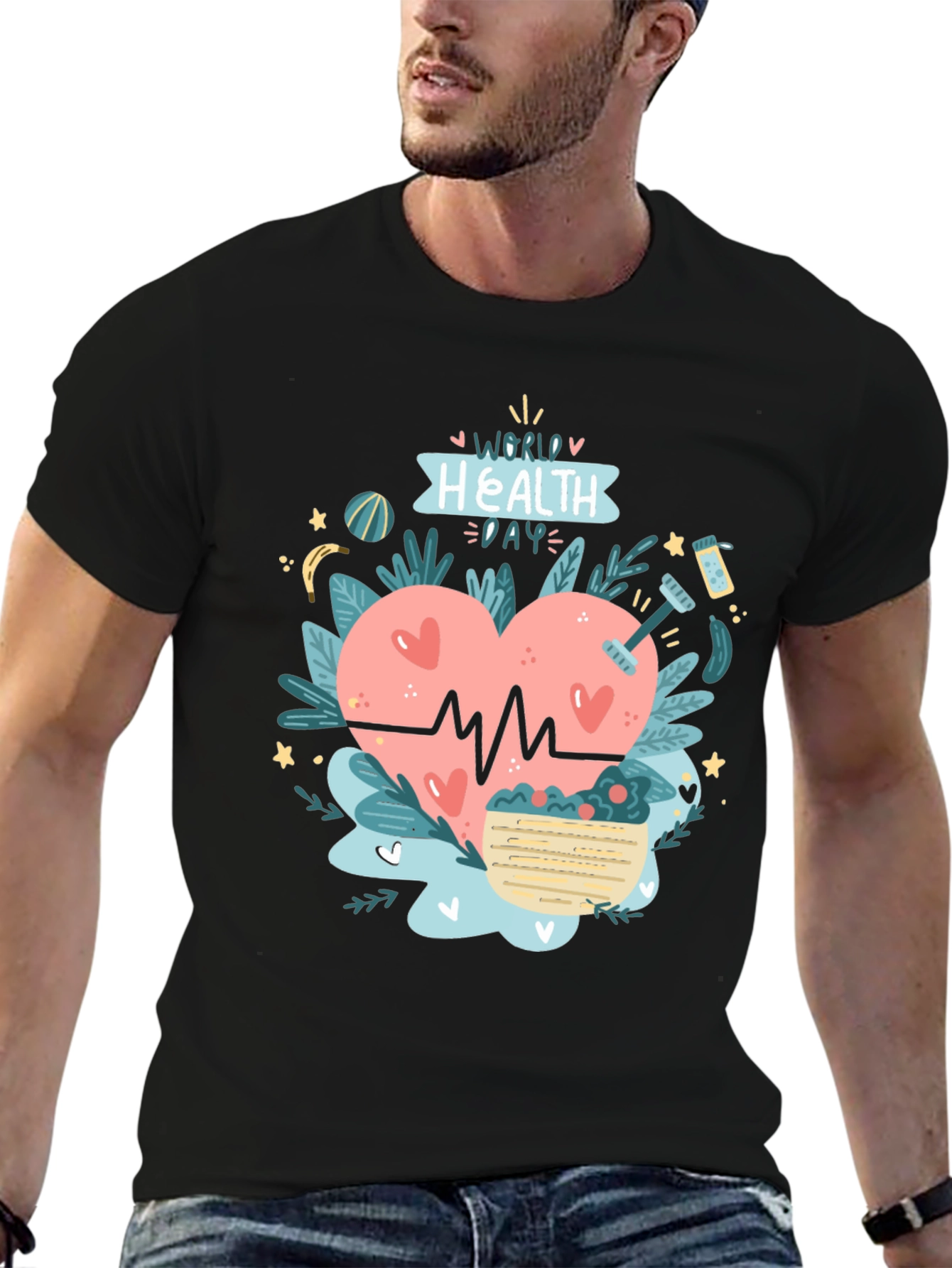 Health Day Black Tee