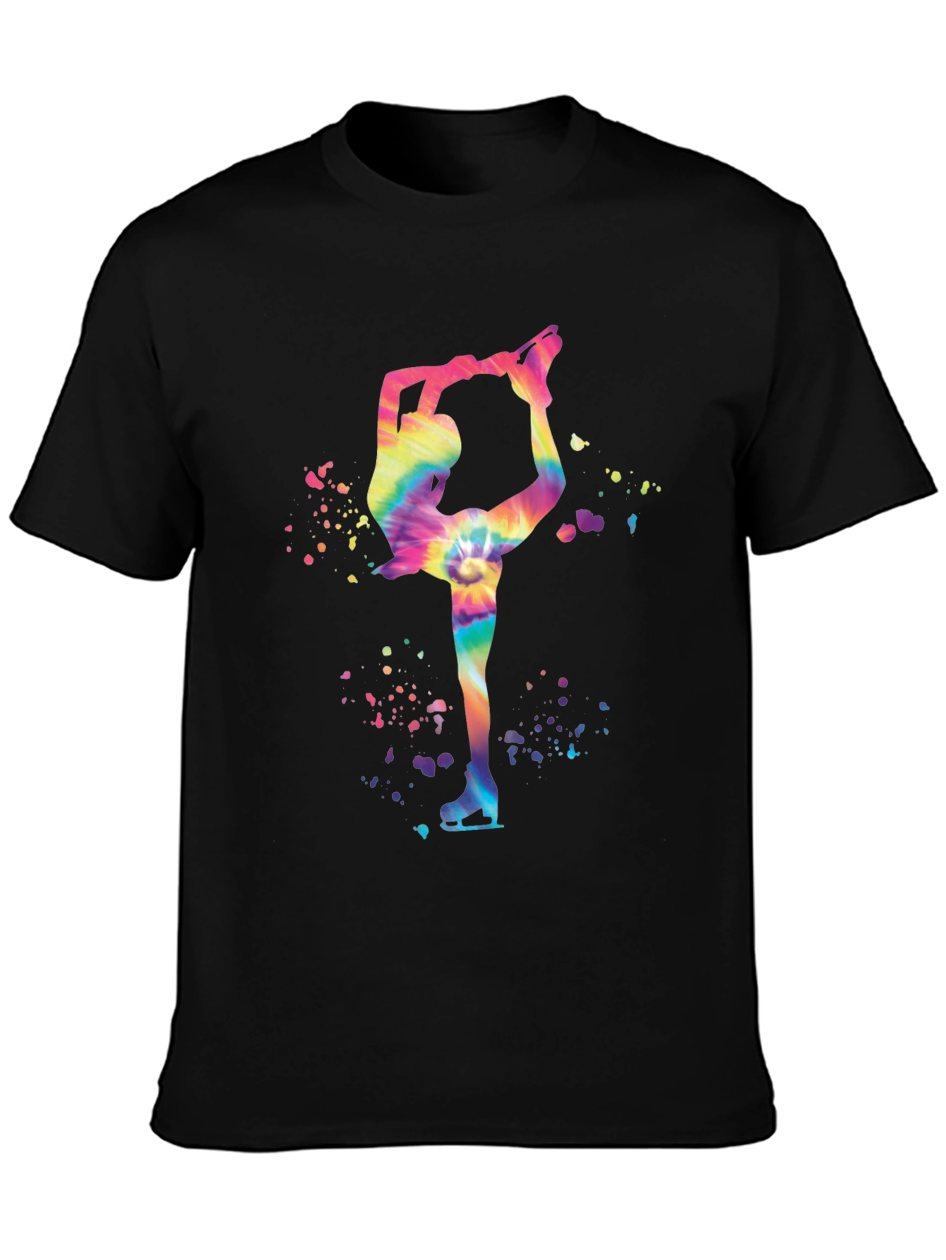 Tie-Dye Ice Skater Graphic Tee - Unique Design