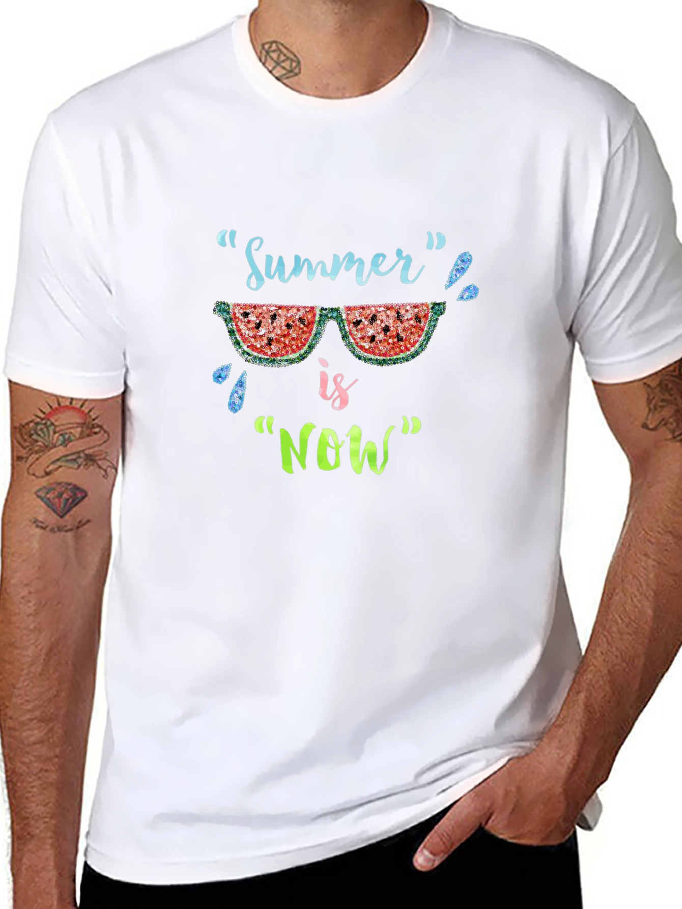 Summer is Now Tee: Watermelon Sunglasses
