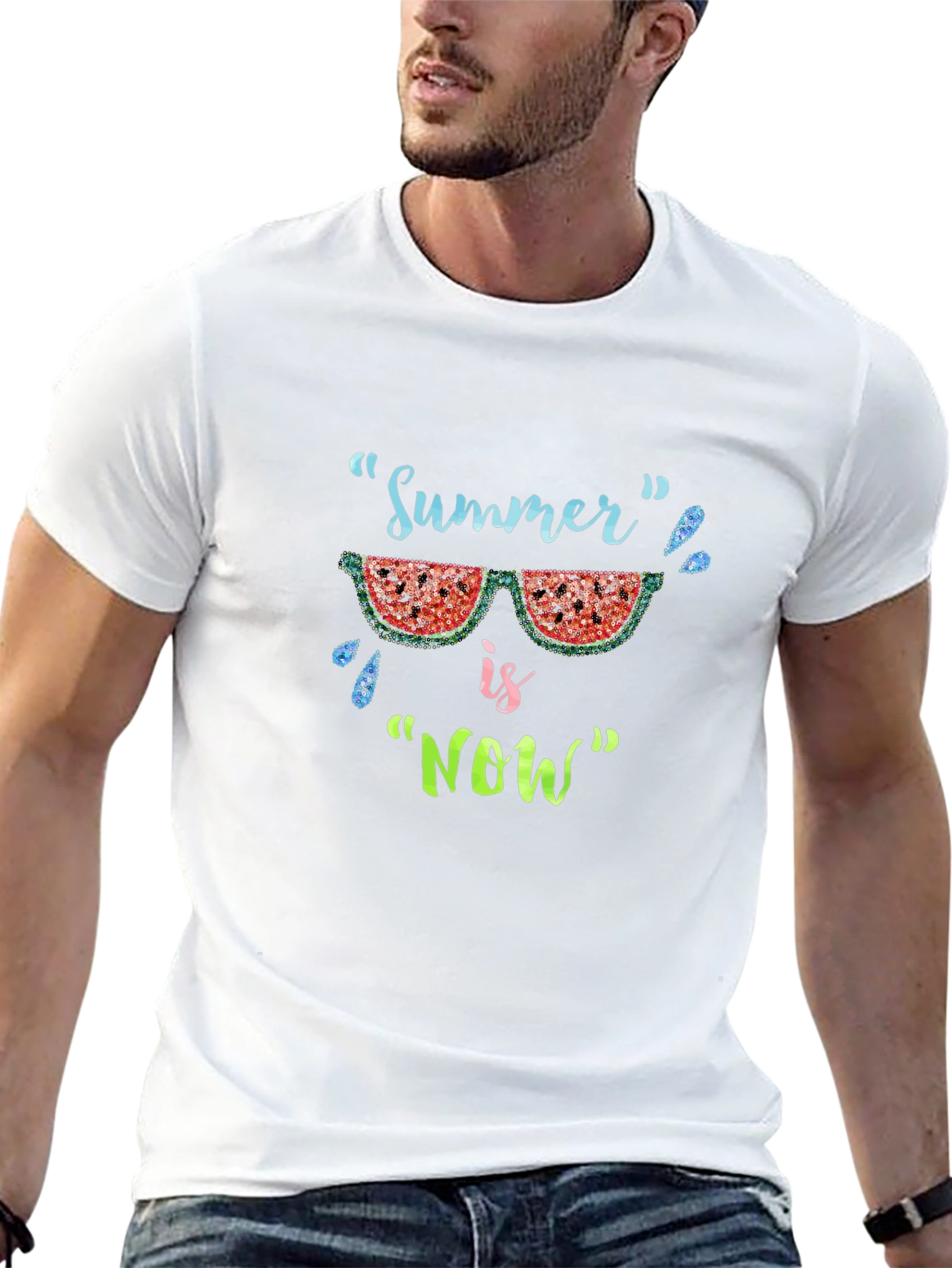 Summer is Now Tee: Watermelon Sunglasses