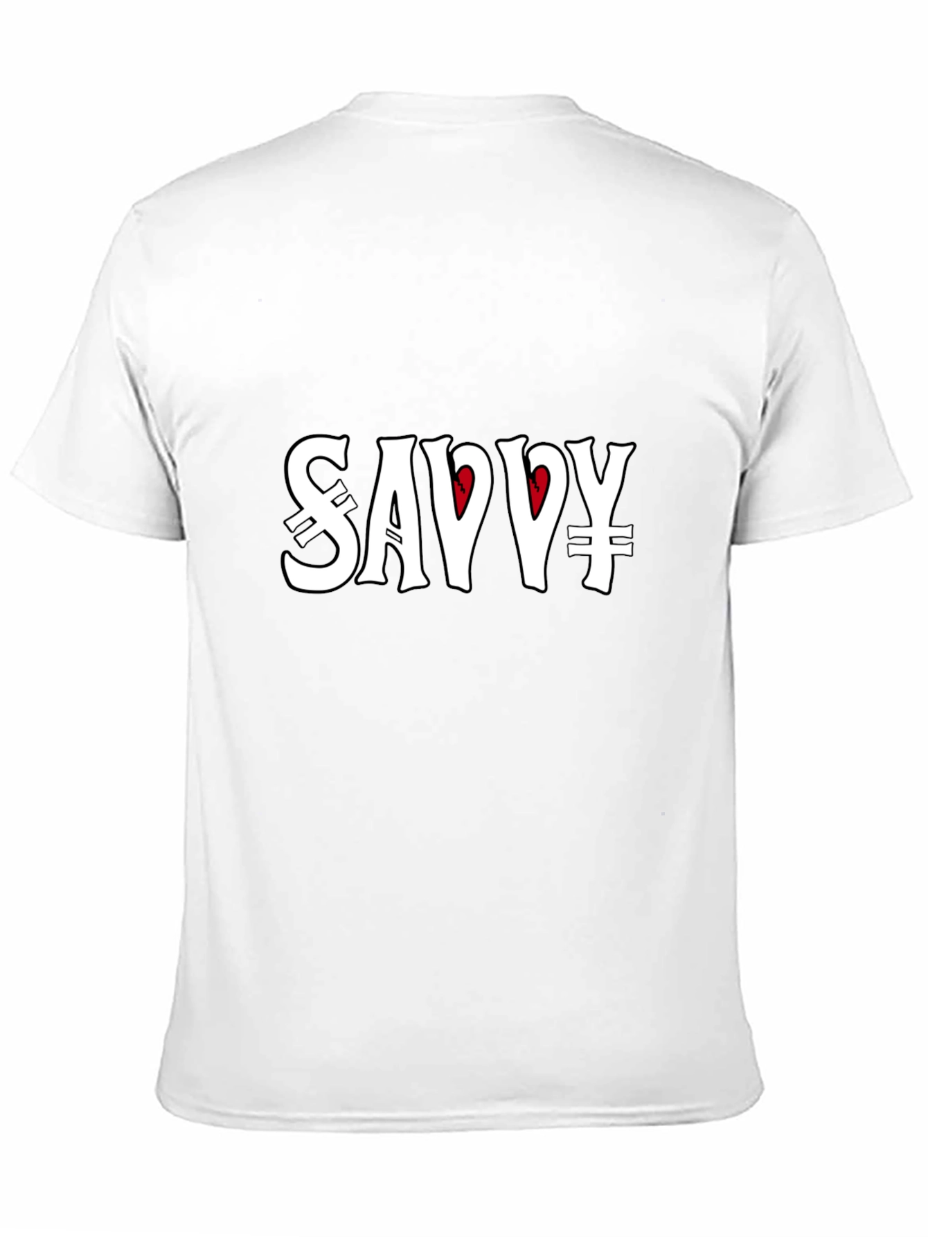 Savvy Graphic Tee - Black Crew Neck T-Shirt