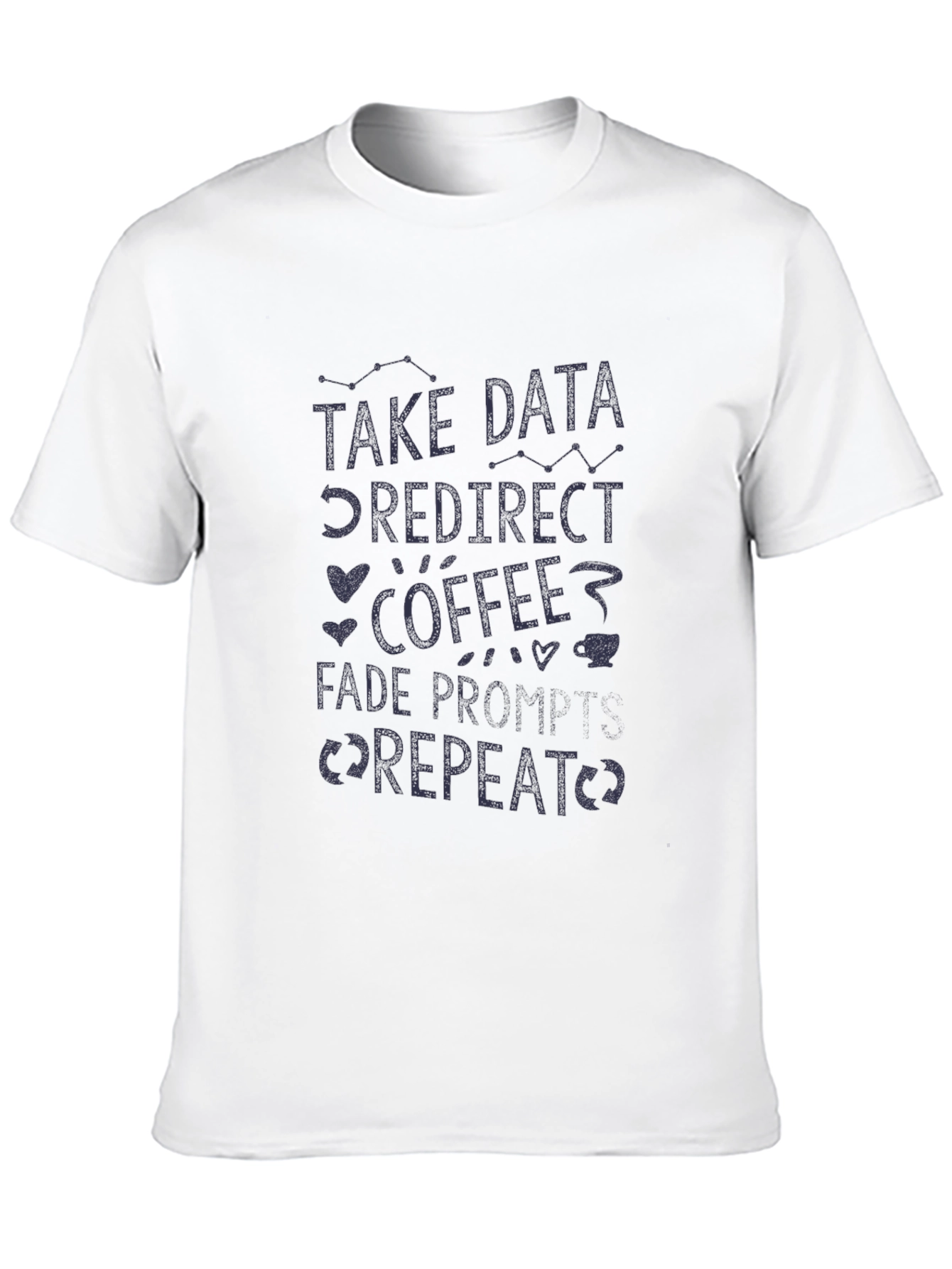 Data Coffee Repeat Graphic Tee - Black