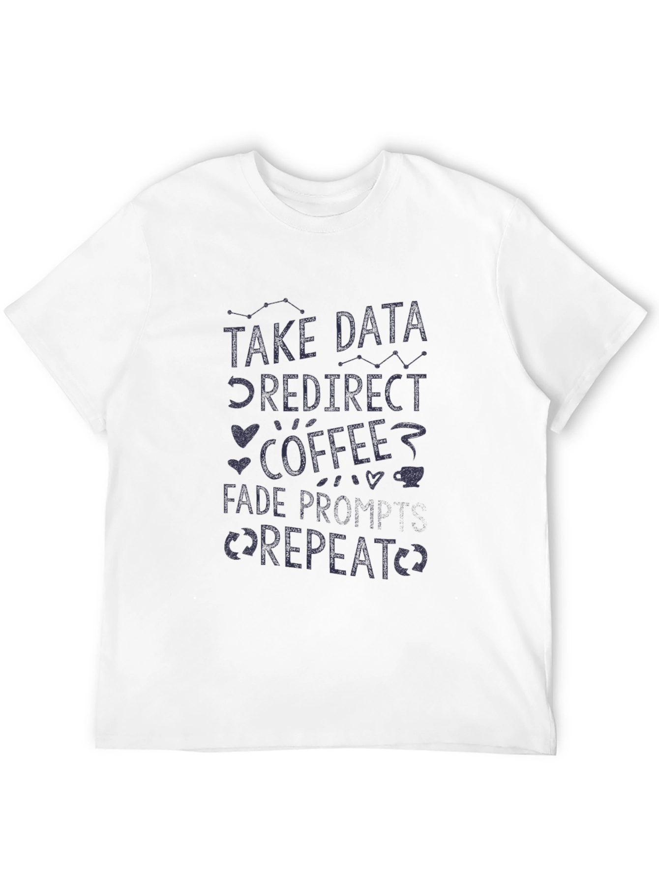 Data Coffee Repeat Graphic Tee - Black