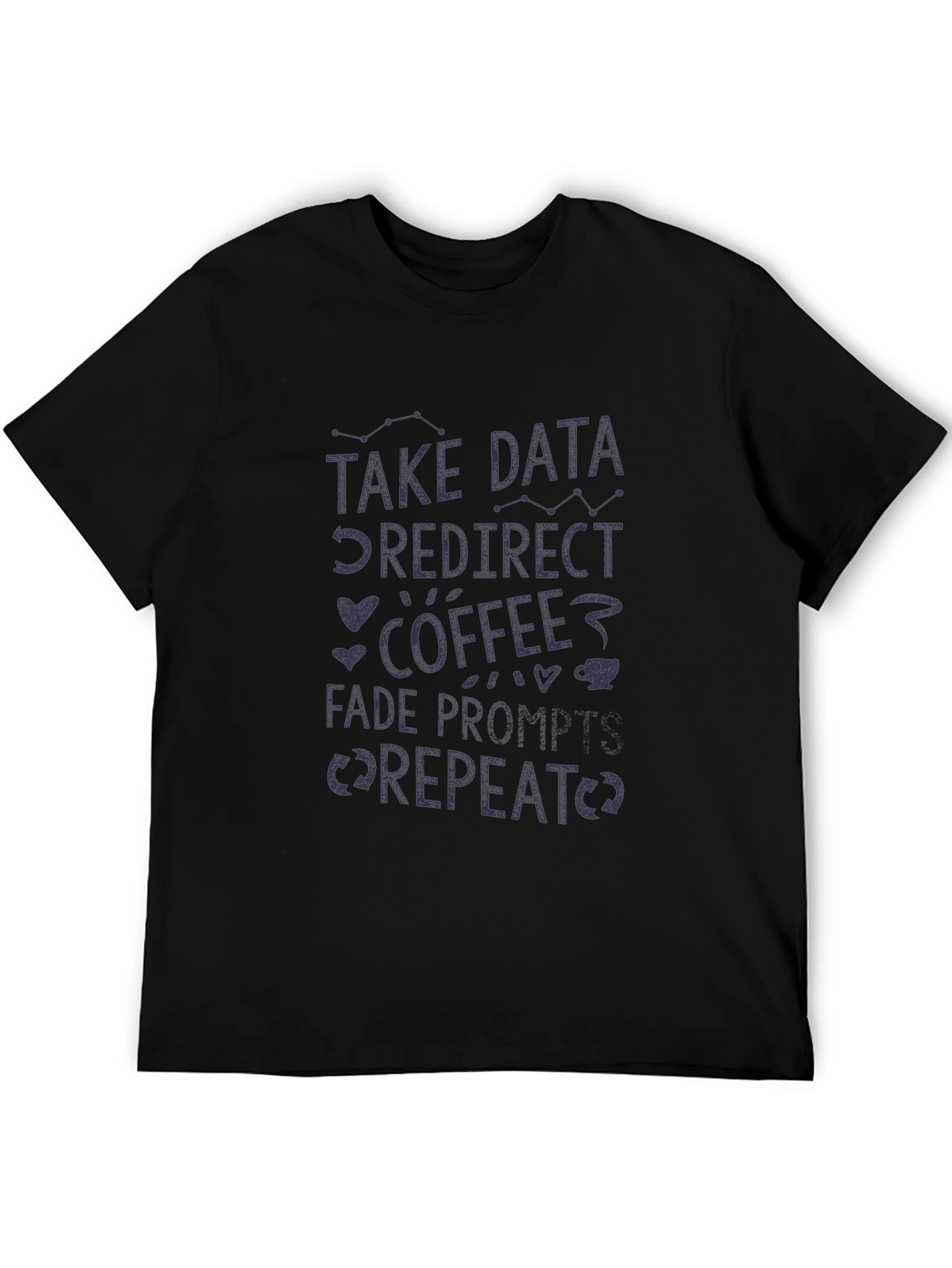 Data Coffee Repeat Graphic Tee - Black