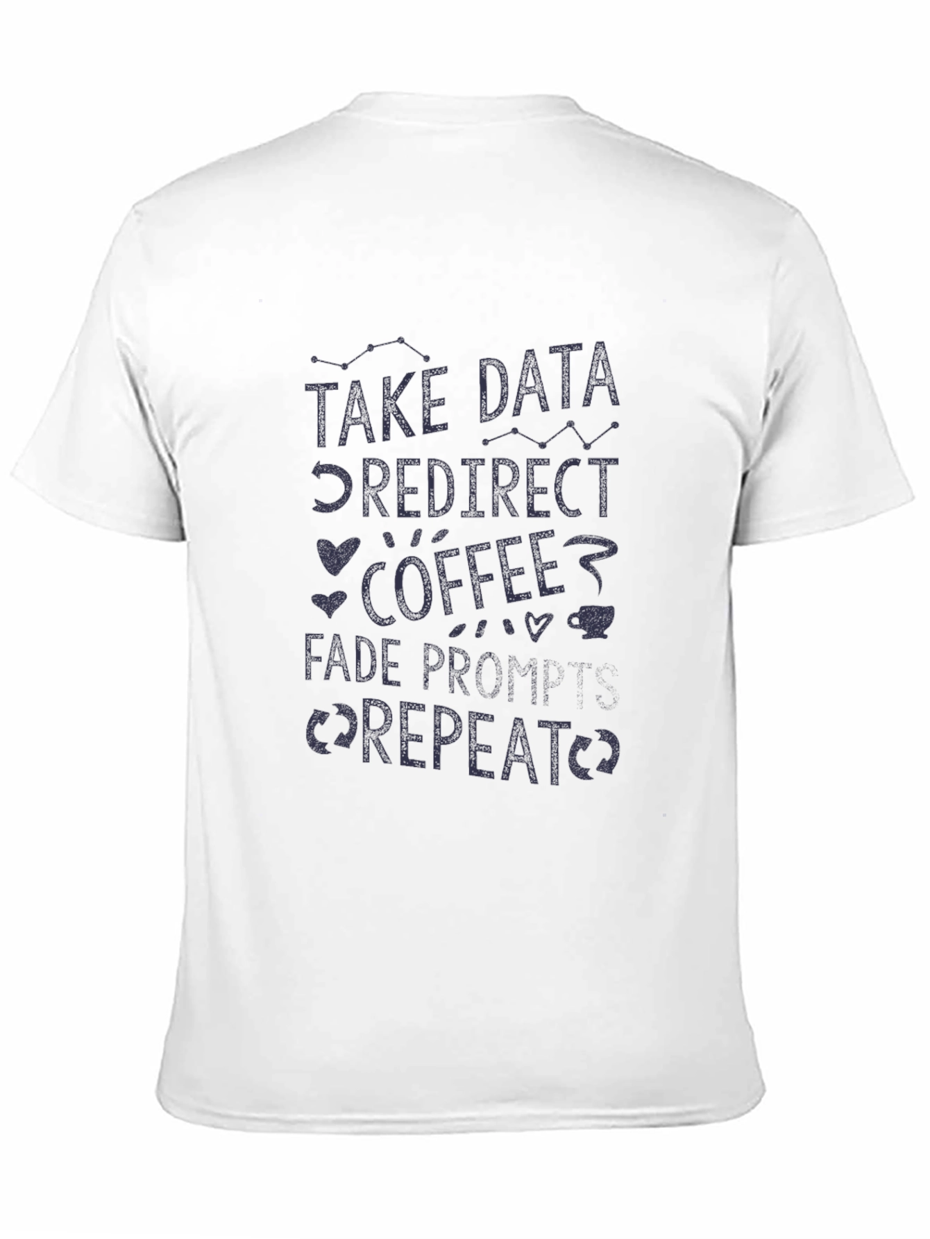 Data Coffee Repeat Graphic Tee - Black