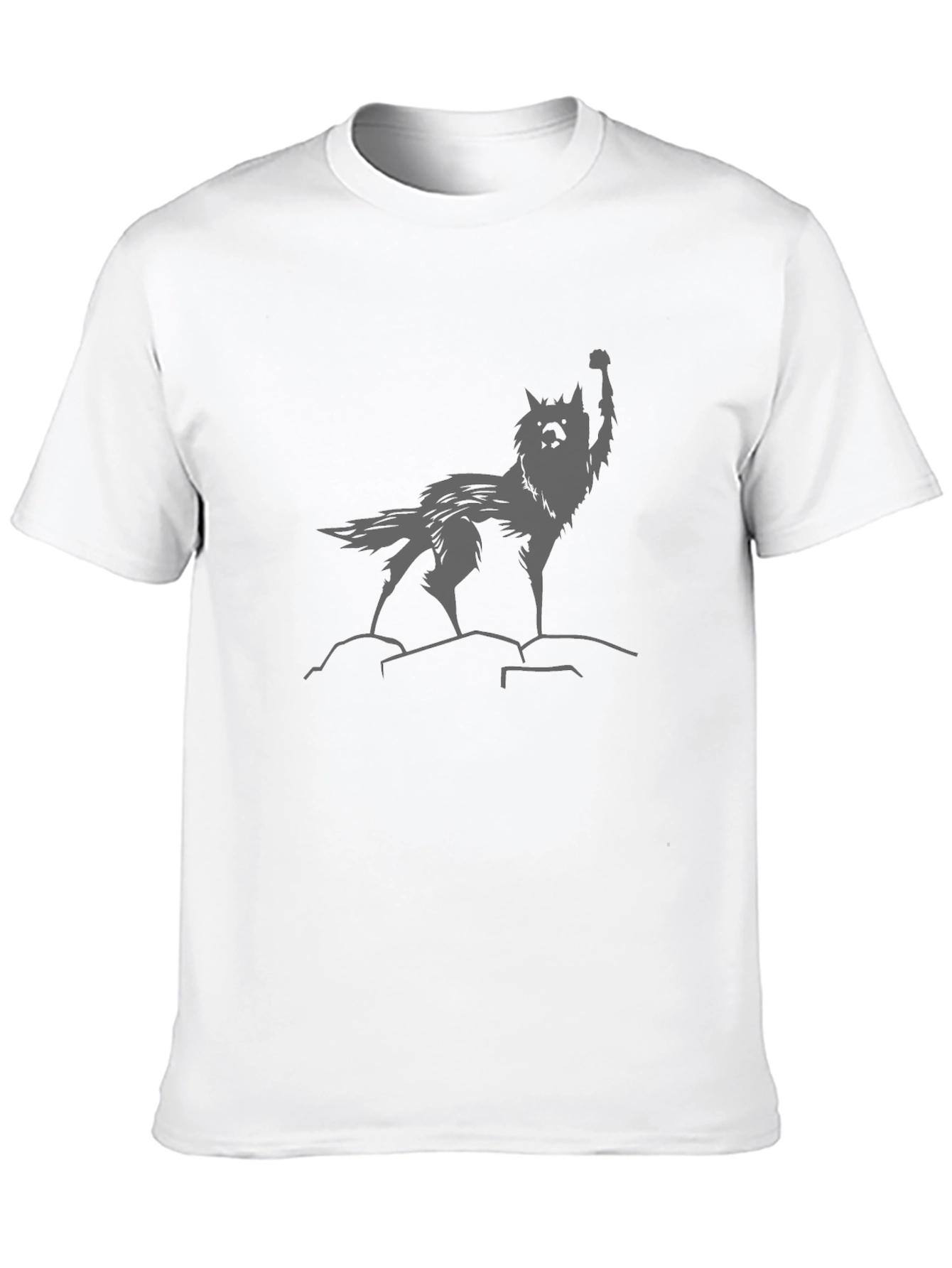 Wolf Graphic Tee - Black Cotton Comfort