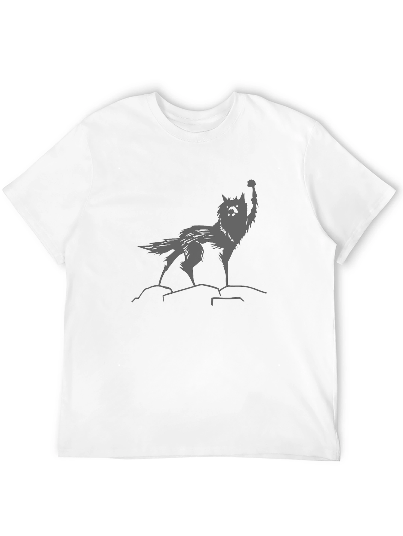 Wolf Graphic Tee - Black Cotton Comfort