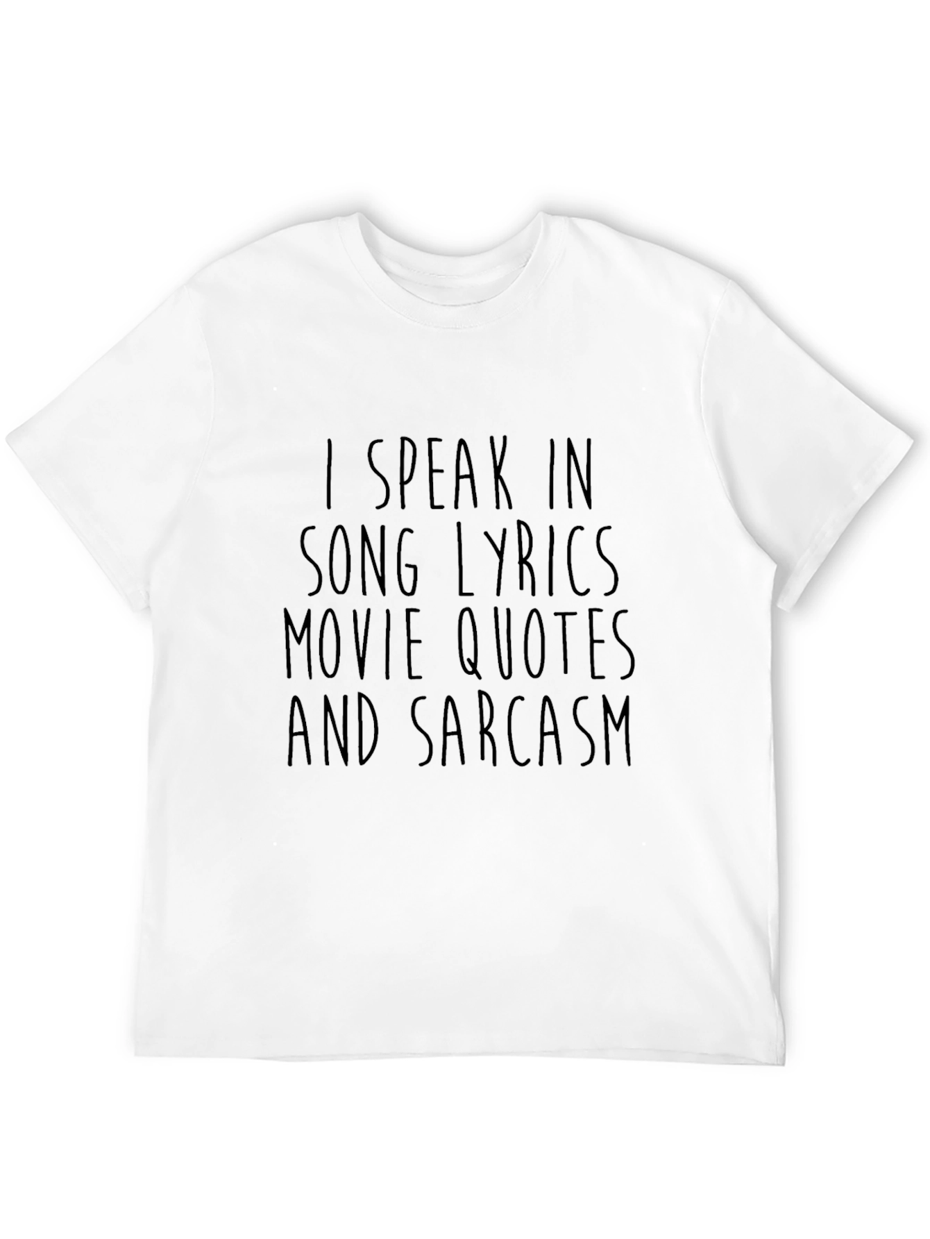 Sarcastic Song Lyrics & Movie Quotes Black T-Shirt