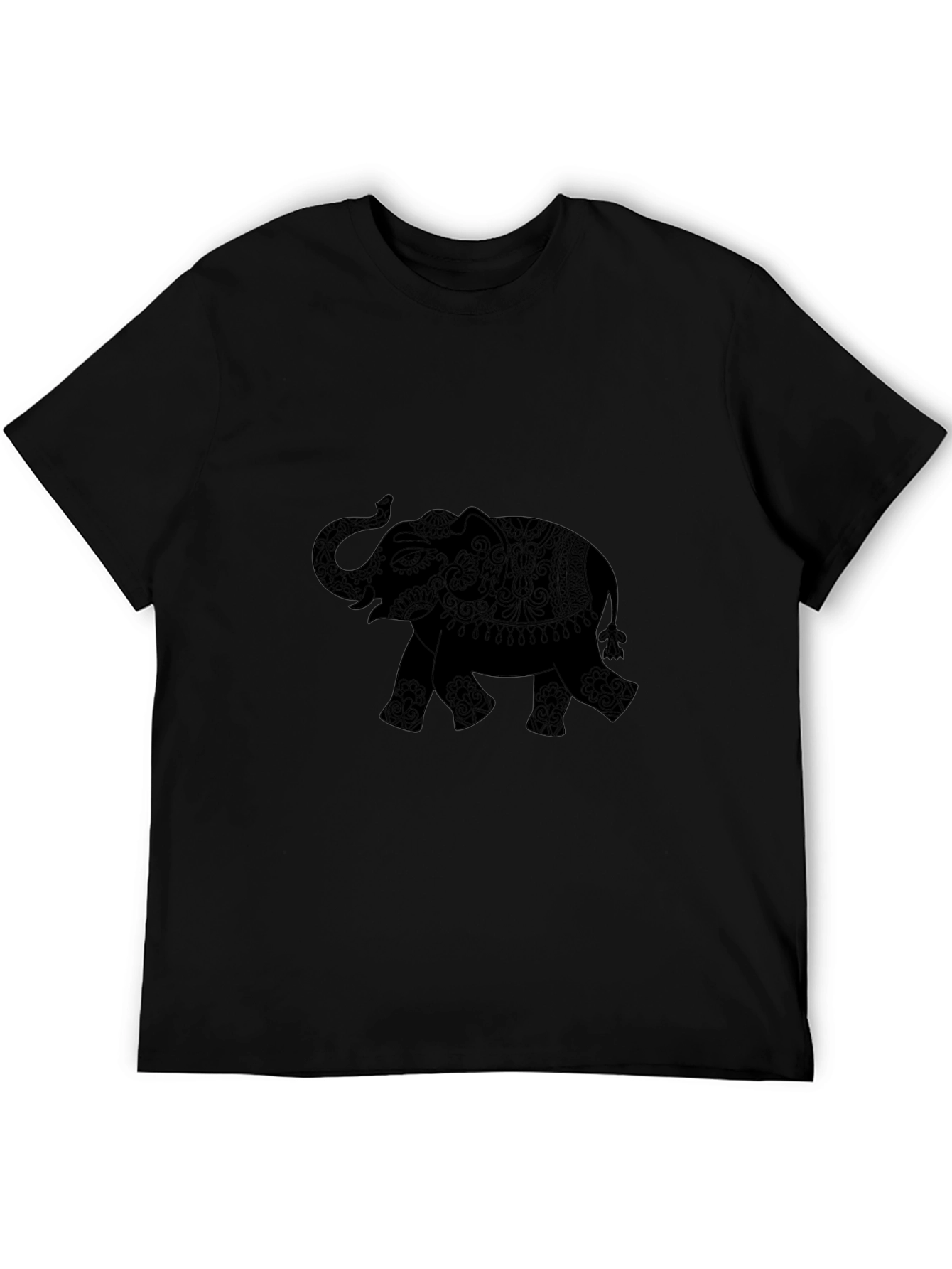 Elephant Silhouette Black T-Shirt