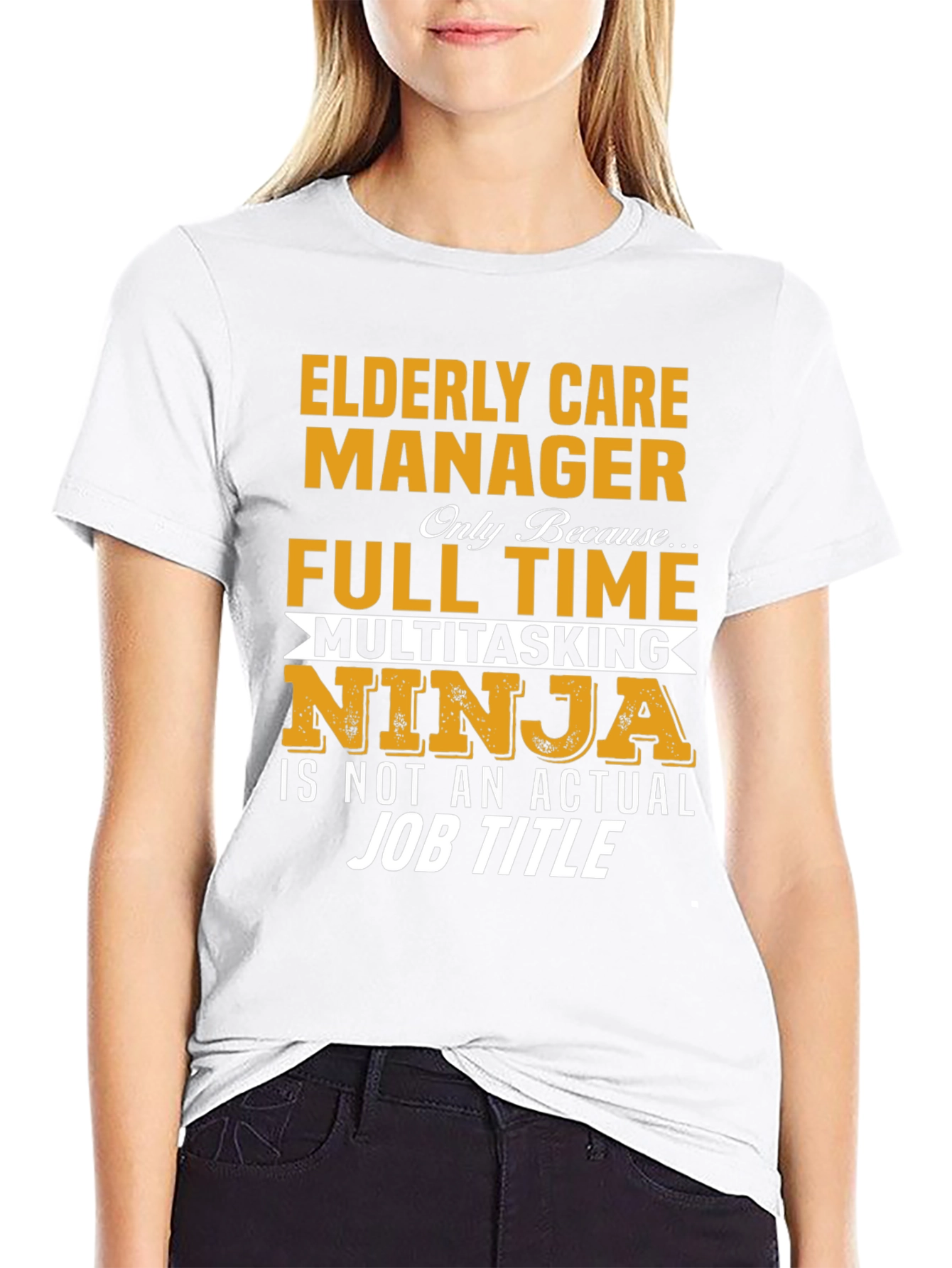 Elderly Care Manager Full Time Ninja T-Shirt