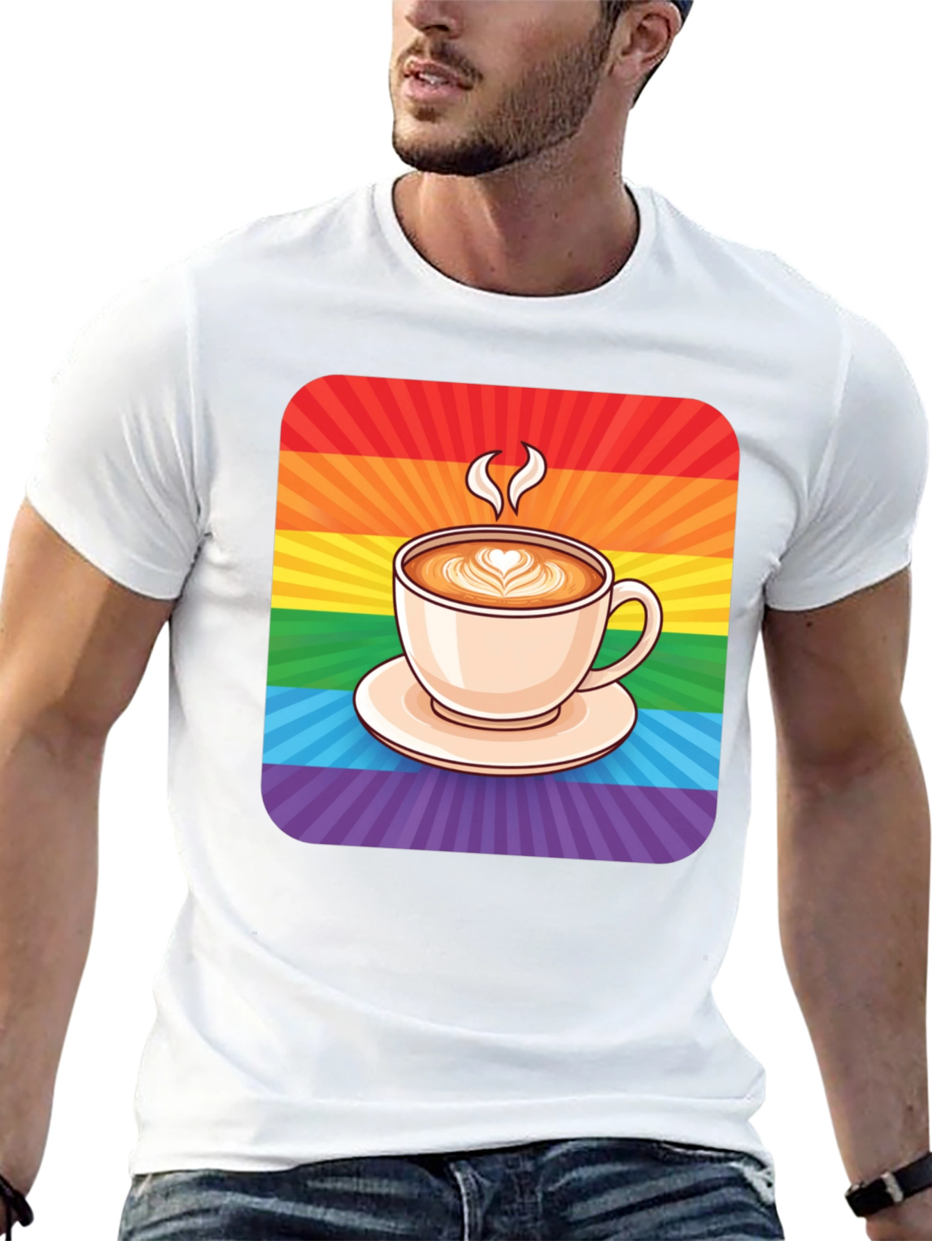 Rainbow Coffee Lover T-Shirt