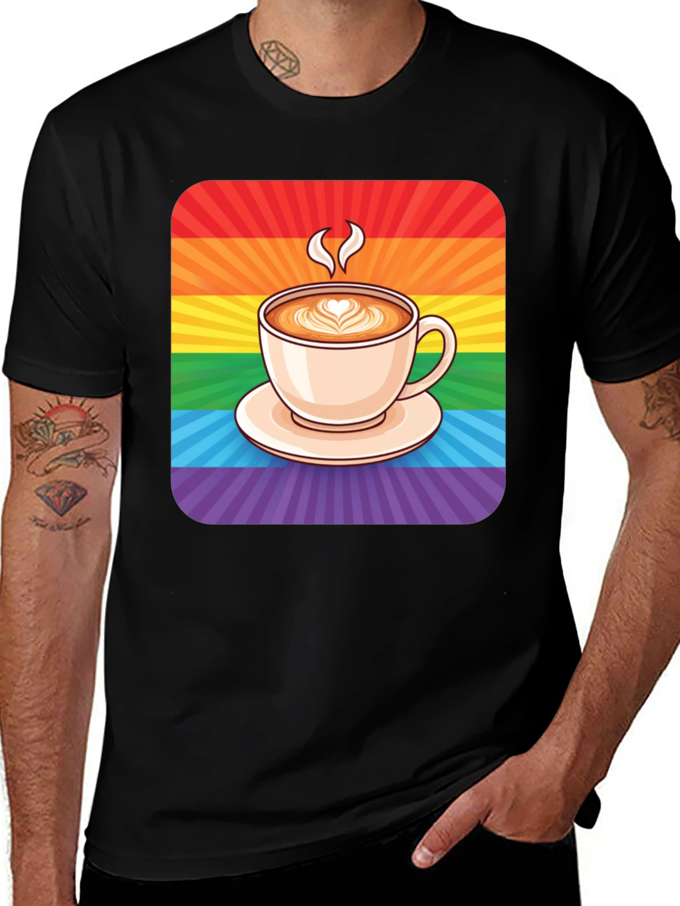 Rainbow Coffee Lover T-Shirt