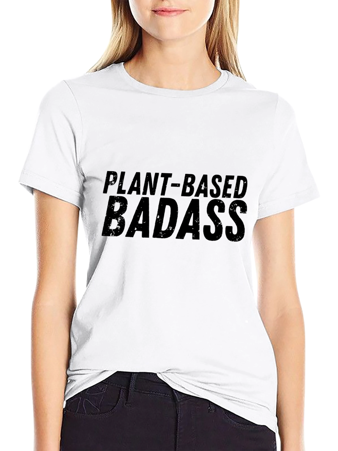 Plant-Based Badass Black T-Shirt - Bold Vegan Statement