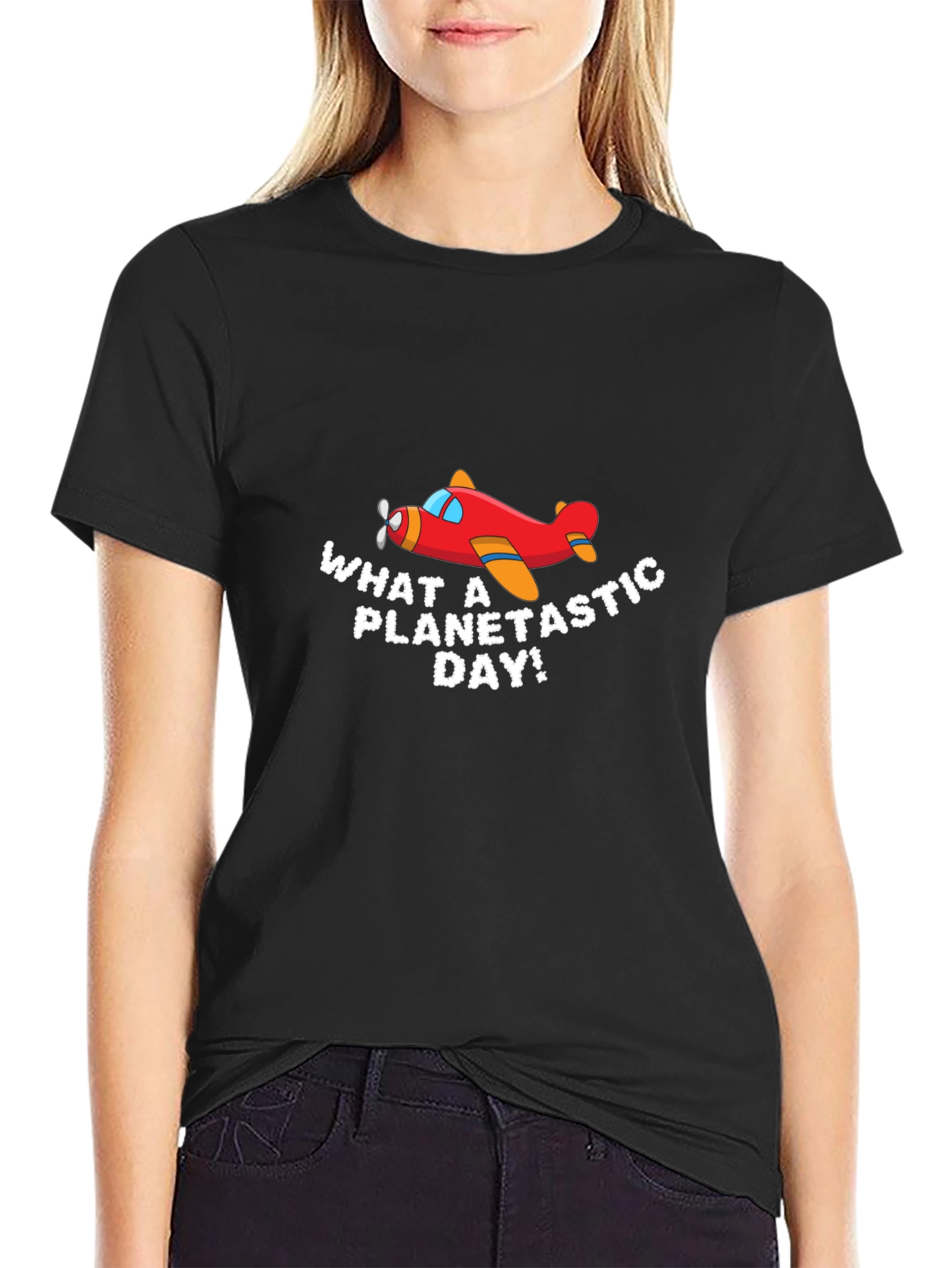 Planetastic Day Airplane T-Shirt
