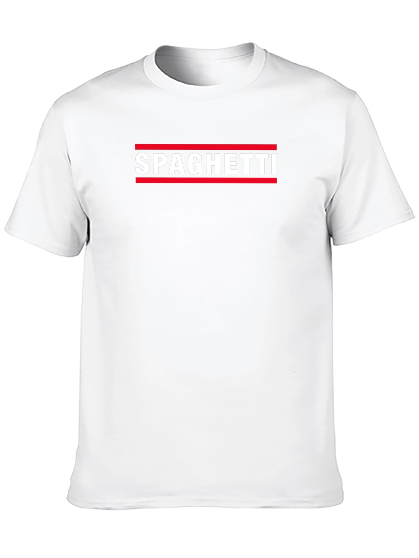 Spaghetti Graphic Tee - Black Crew Neck