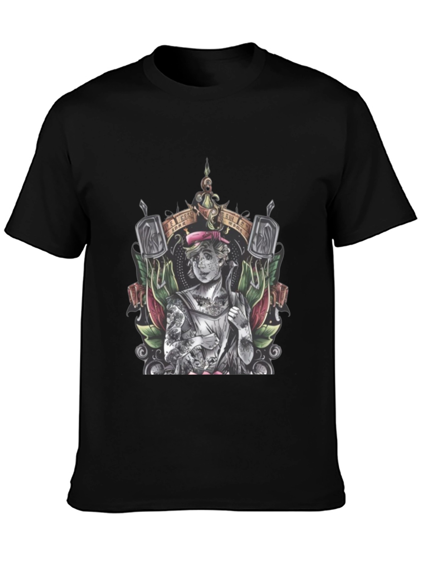 Tattooed Sailor Graphic Tee - Classic Black Cotton