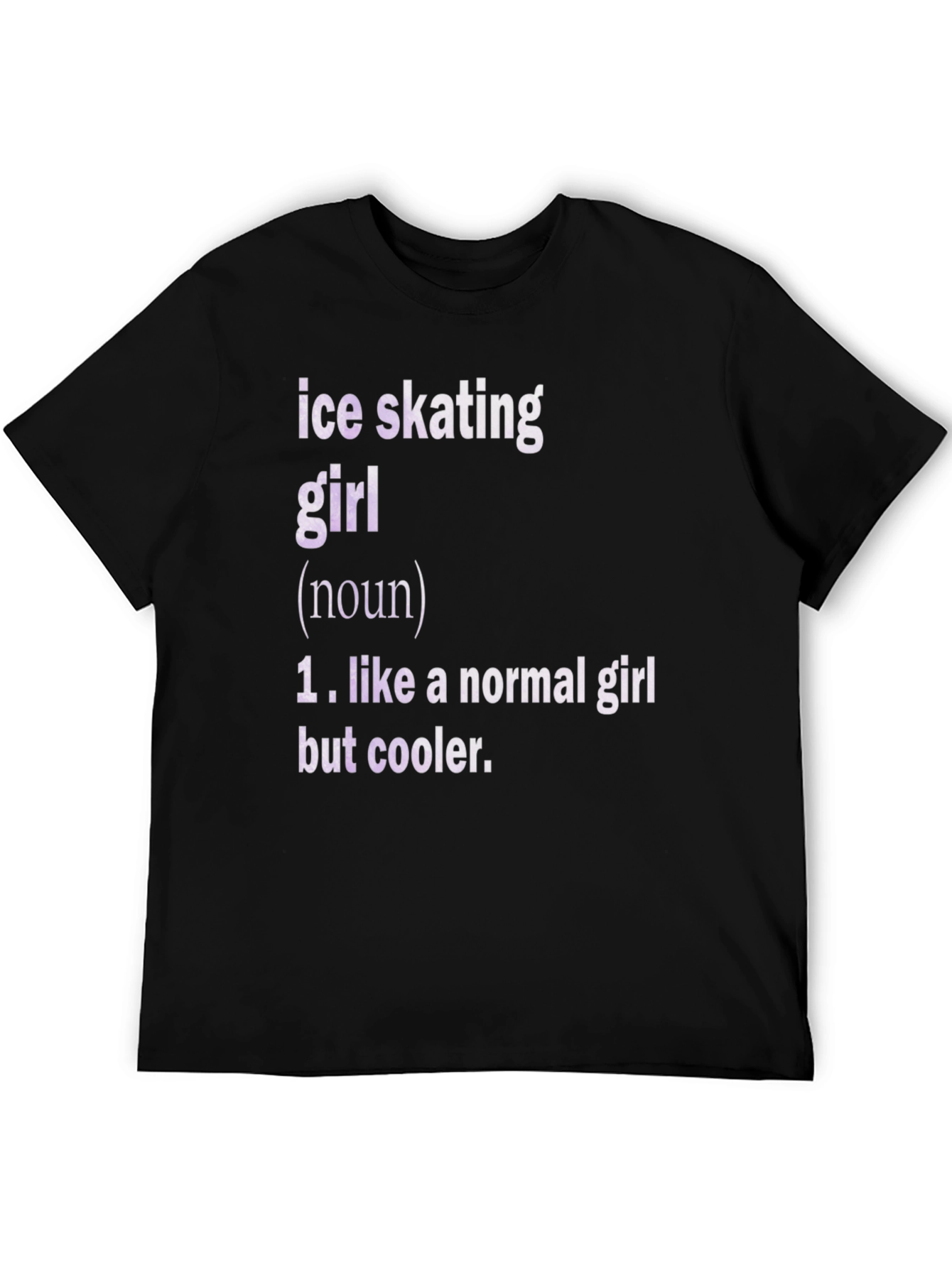 Ice Skating Girl Definition Black T-Shirt