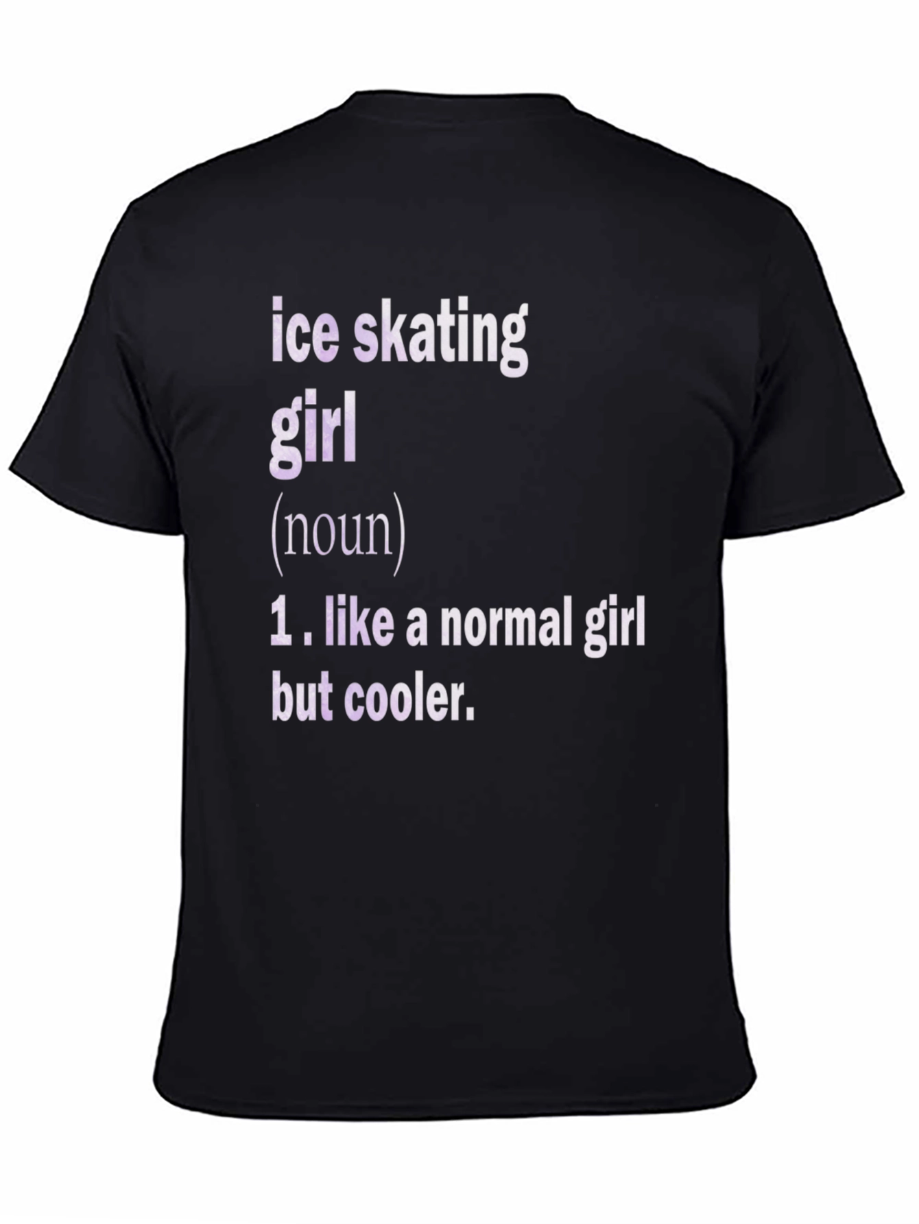 Ice Skating Girl Definition Black T-Shirt