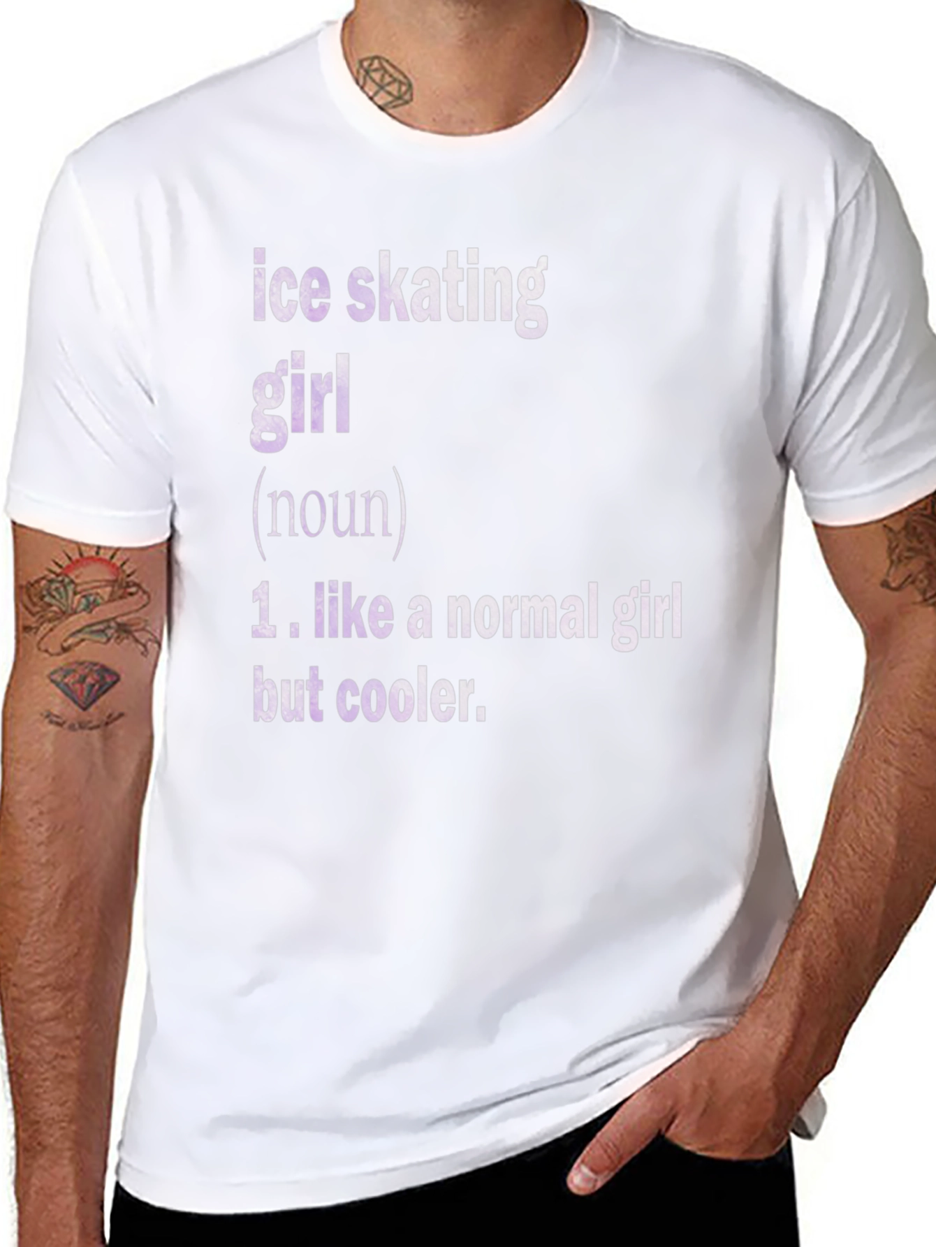 Ice Skating Girl Definition Black T-Shirt