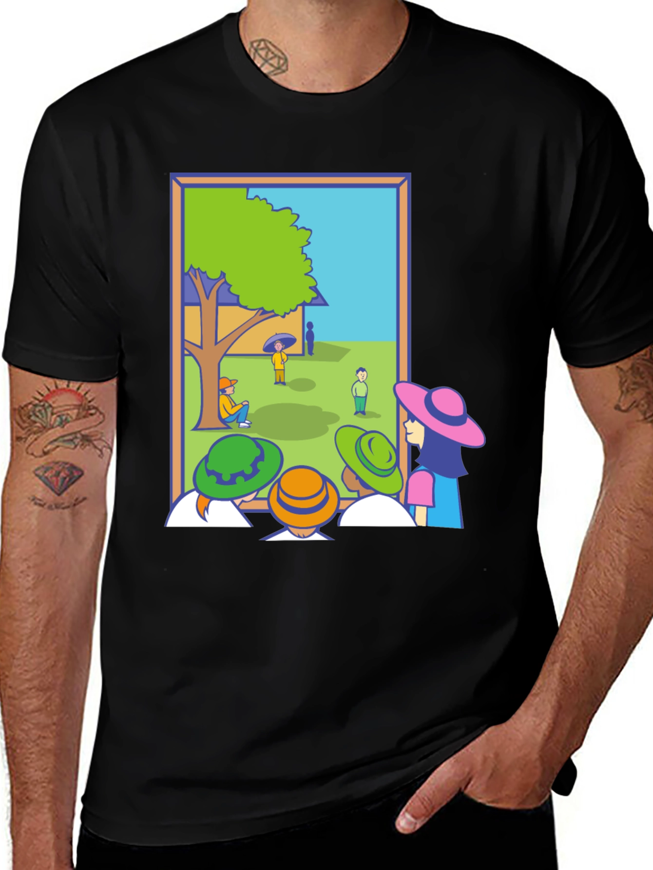 Cartoon Illustration Graphic Tee
