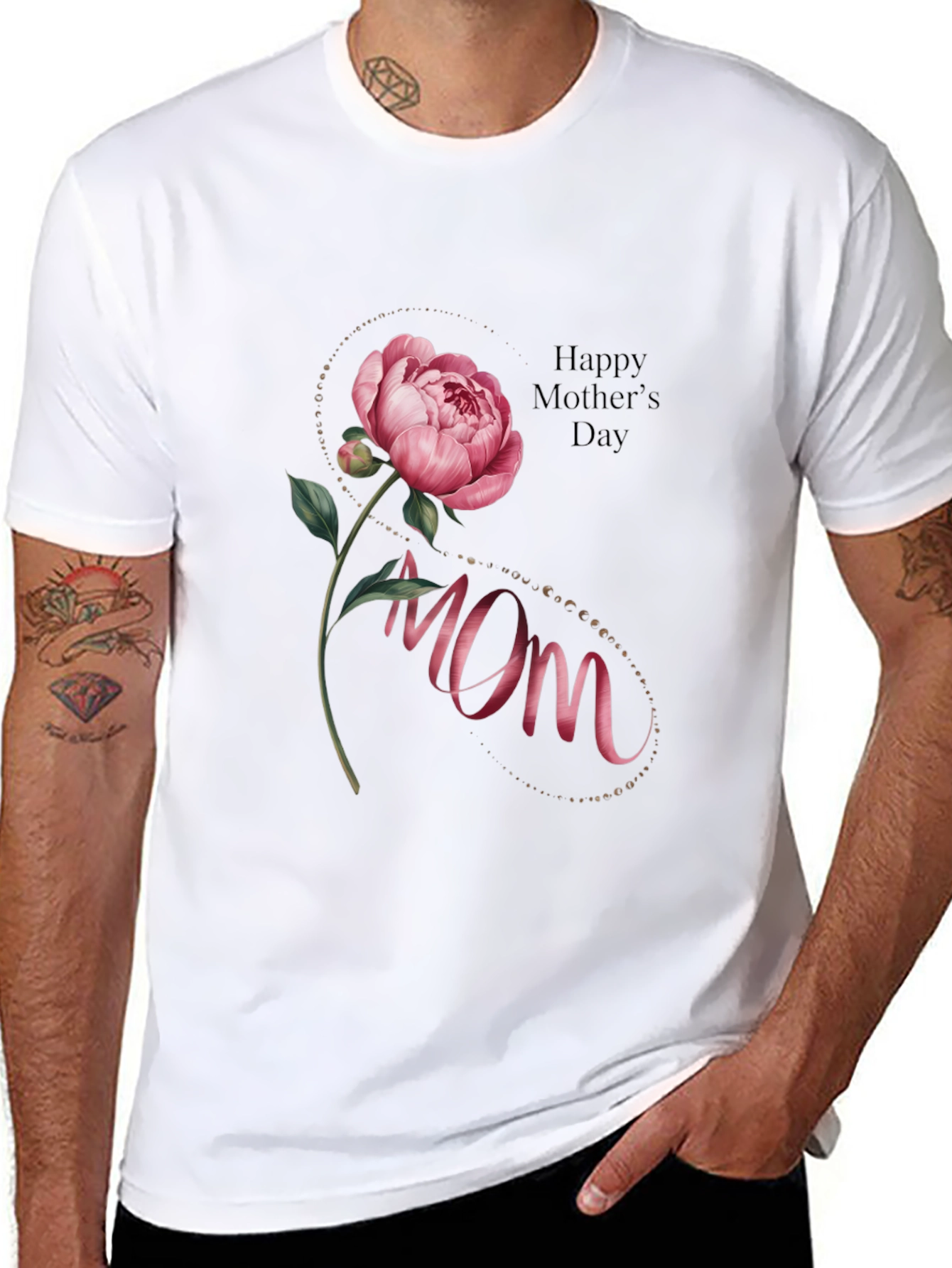 Mom Floral T-Shirt - Happy Mothers Day
