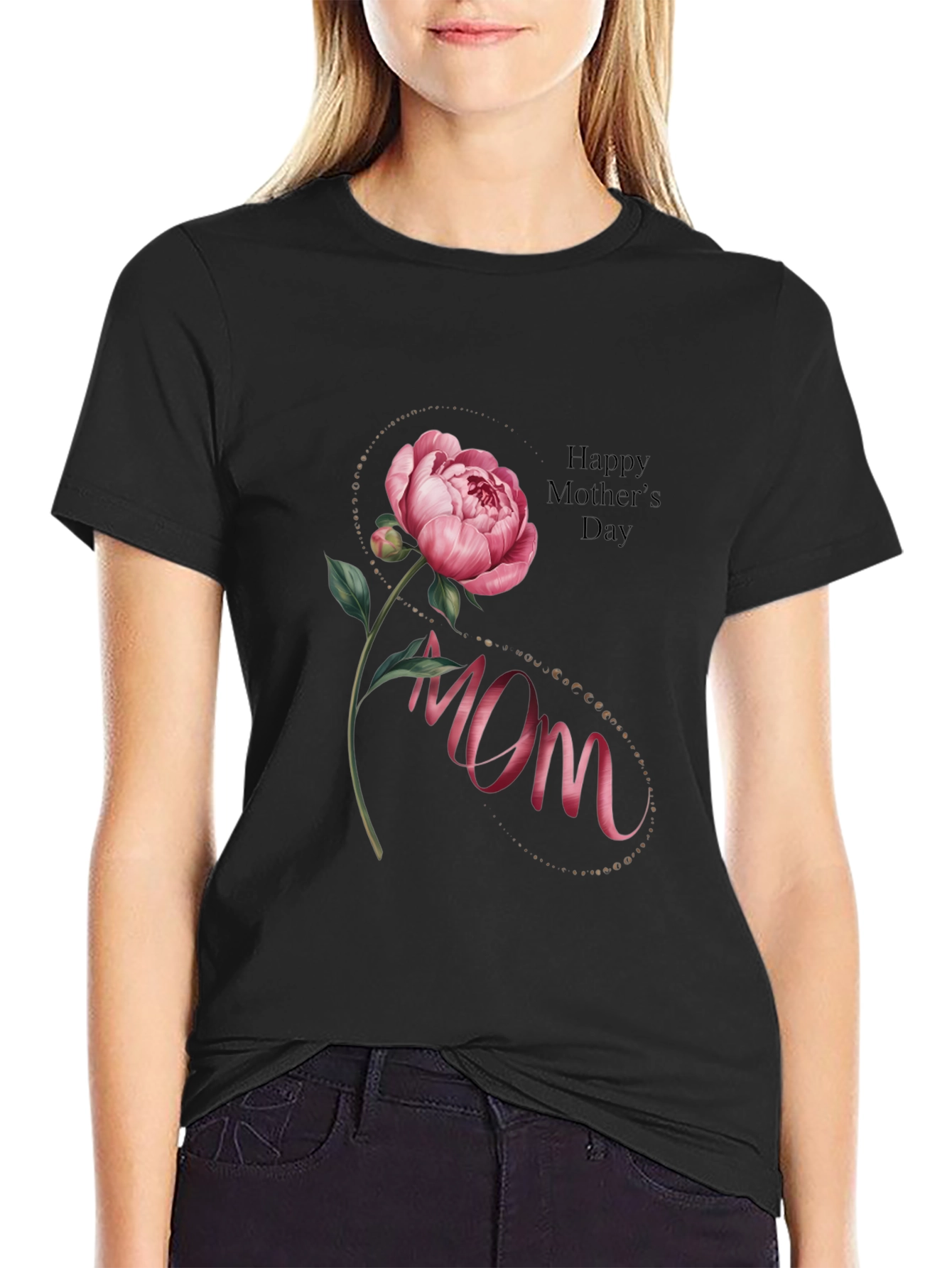 Mom Floral T-Shirt - Happy Mothers Day