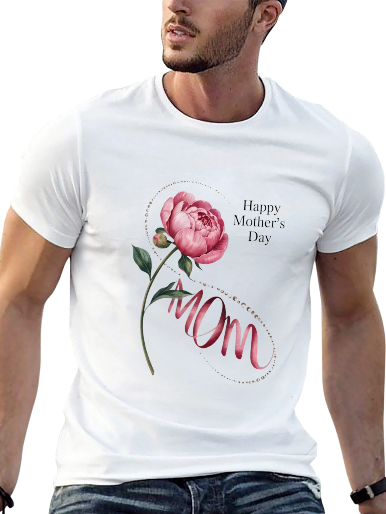 Mom Floral T-Shirt - Happy Mothers Day