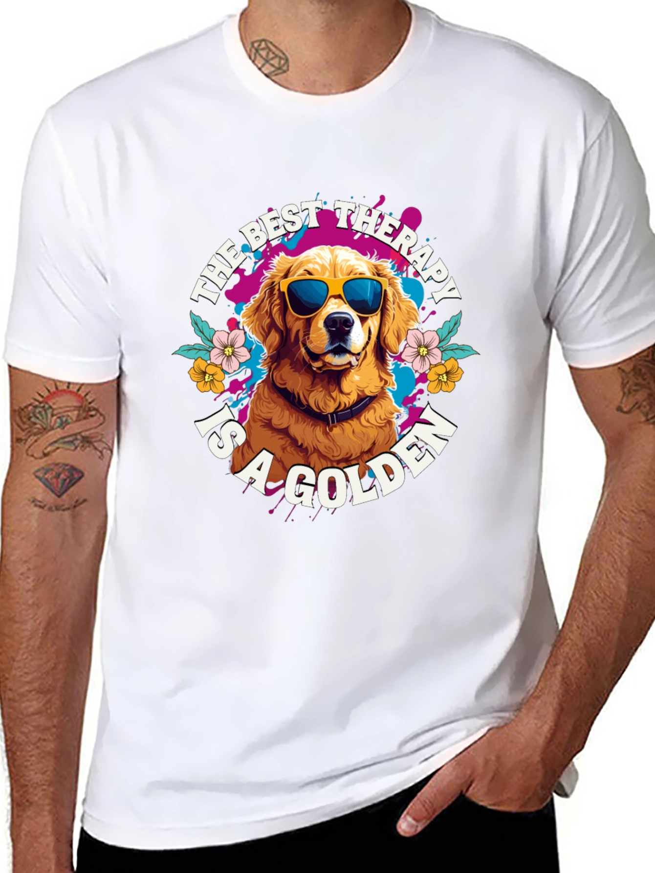 Golden Retriever Therapy T-Shirt