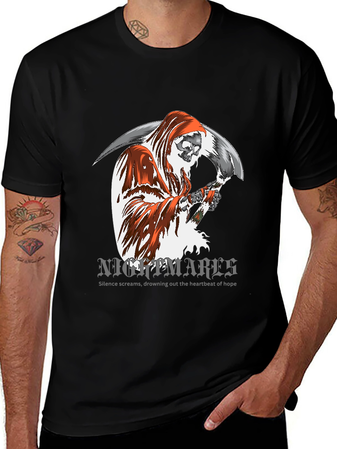 Grim Reaper Nightmare T-Shirt - Unisex Cotton Tee