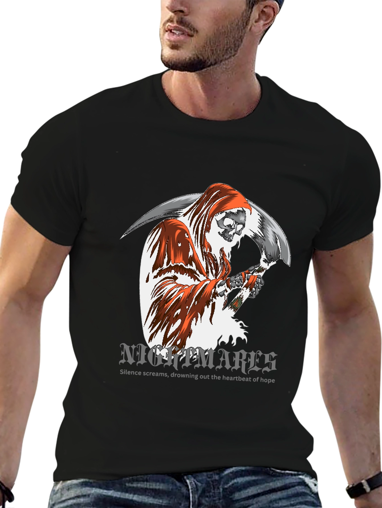 Grim Reaper Nightmare T-Shirt - Unisex Cotton Tee